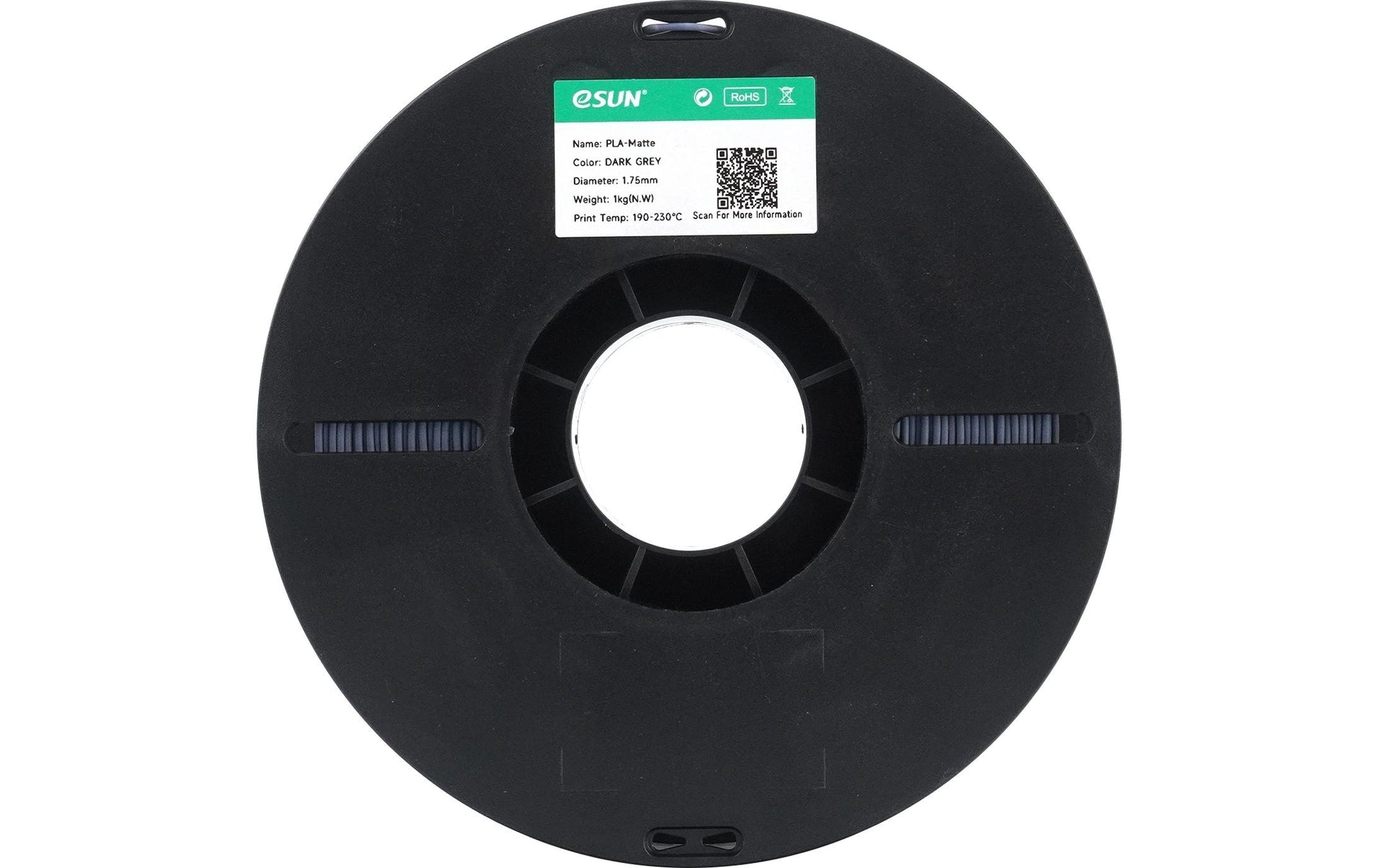 Esun 3D-Drucker-Filament PLA 1,75 mm Dunkelgrau, 1 kg
