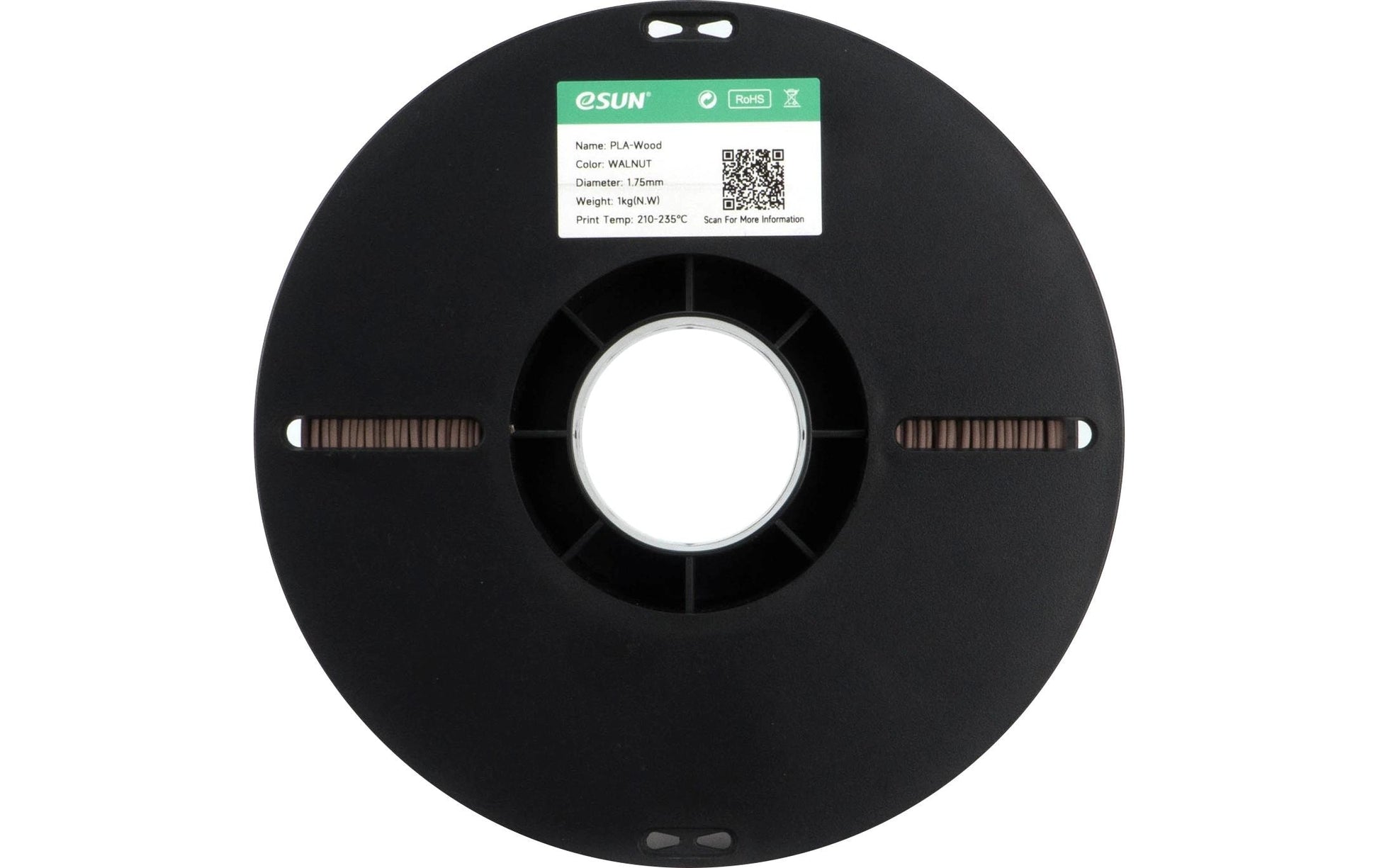 Esun 3D-Drucker-Filament Holz PLA 1,75 mm Walnuss, 1 kg