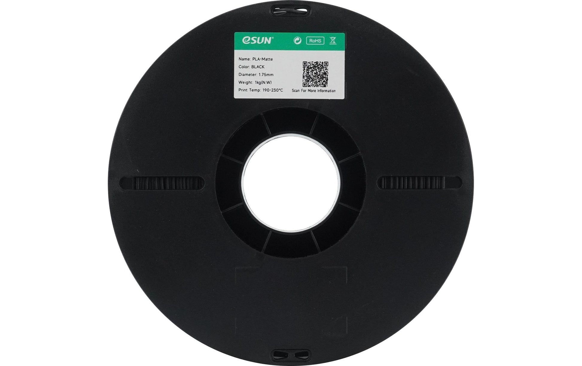 Esun 3D-Drucker-Filament PLA 1,75 mm Schwarz, 1 kg