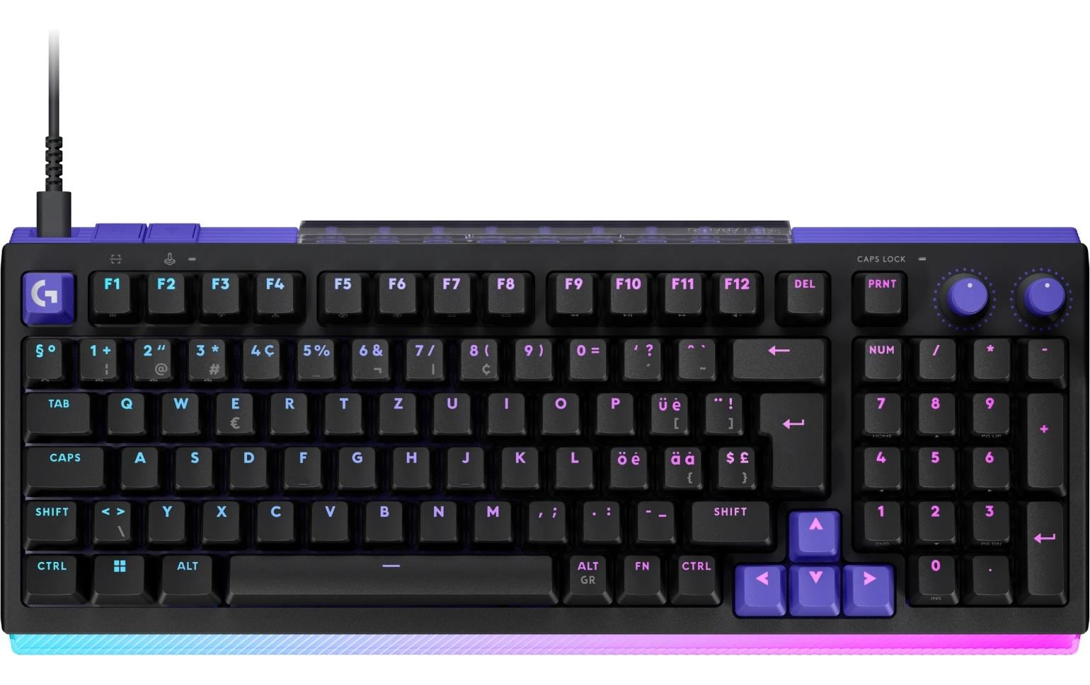 Logitech G512 X 98 – Gaming-Tastatur – Mechanisch, RGB – Verkabelt, USB-A/USB-C – QWERTZ (CH) – Schwarz