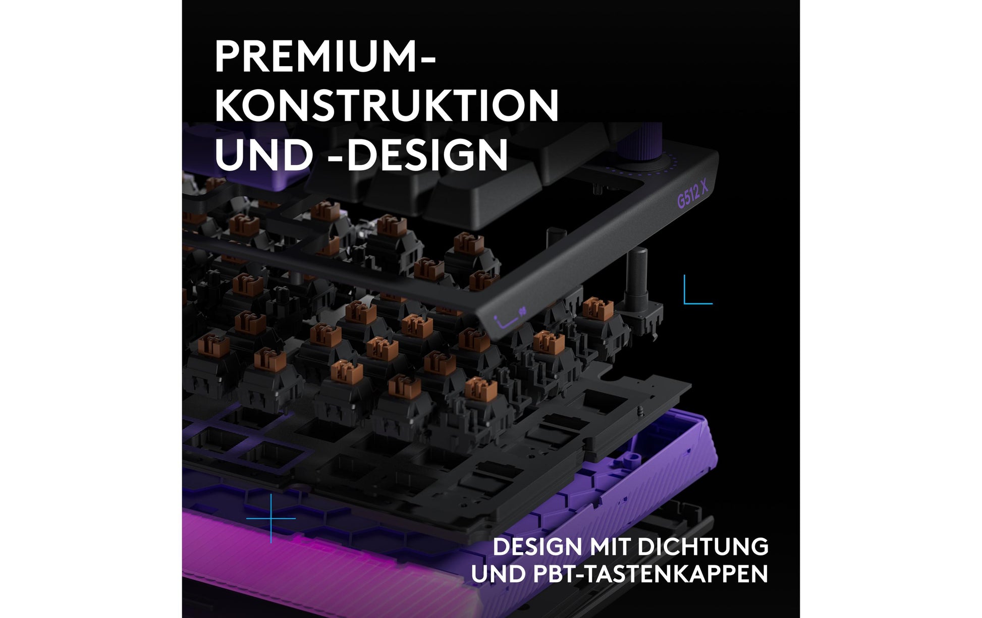 Logitech G512 X 98 – Gaming-Tastatur – Mechanisch, RGB – Verkabelt, USB-A/USB-C – QWERTZ (CH) – Schwarz