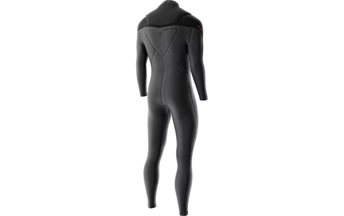 Prolimit Neoprenanzug Fusion Steamer Freezip 5/4 – Grösse 50 – Neopren, Schwarz, Brust-Reissverschluss, Herren