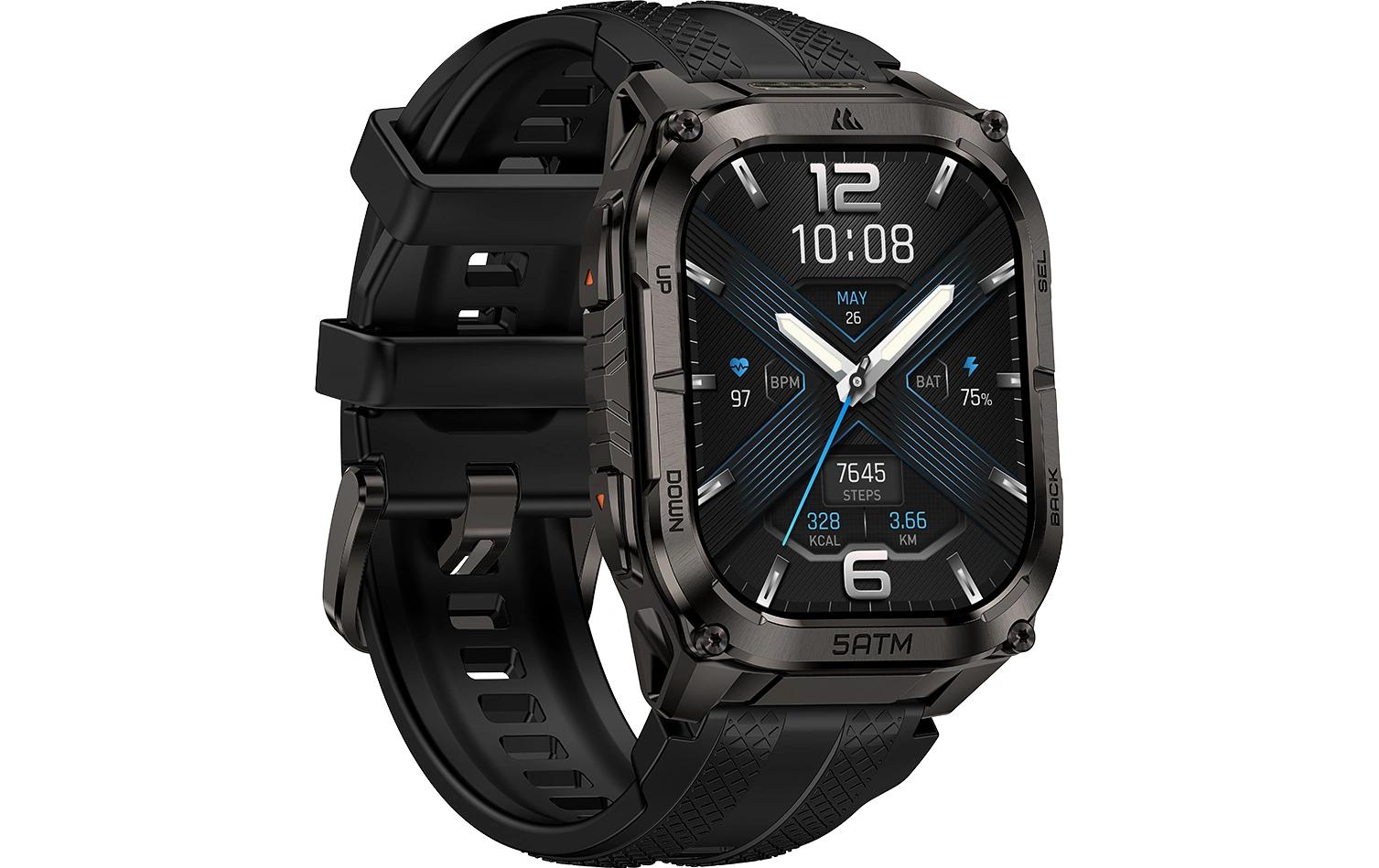 Kospet Tank M4C 50 mm GPS – Edelstahl Schwarz, 50 m, für Android, iOS