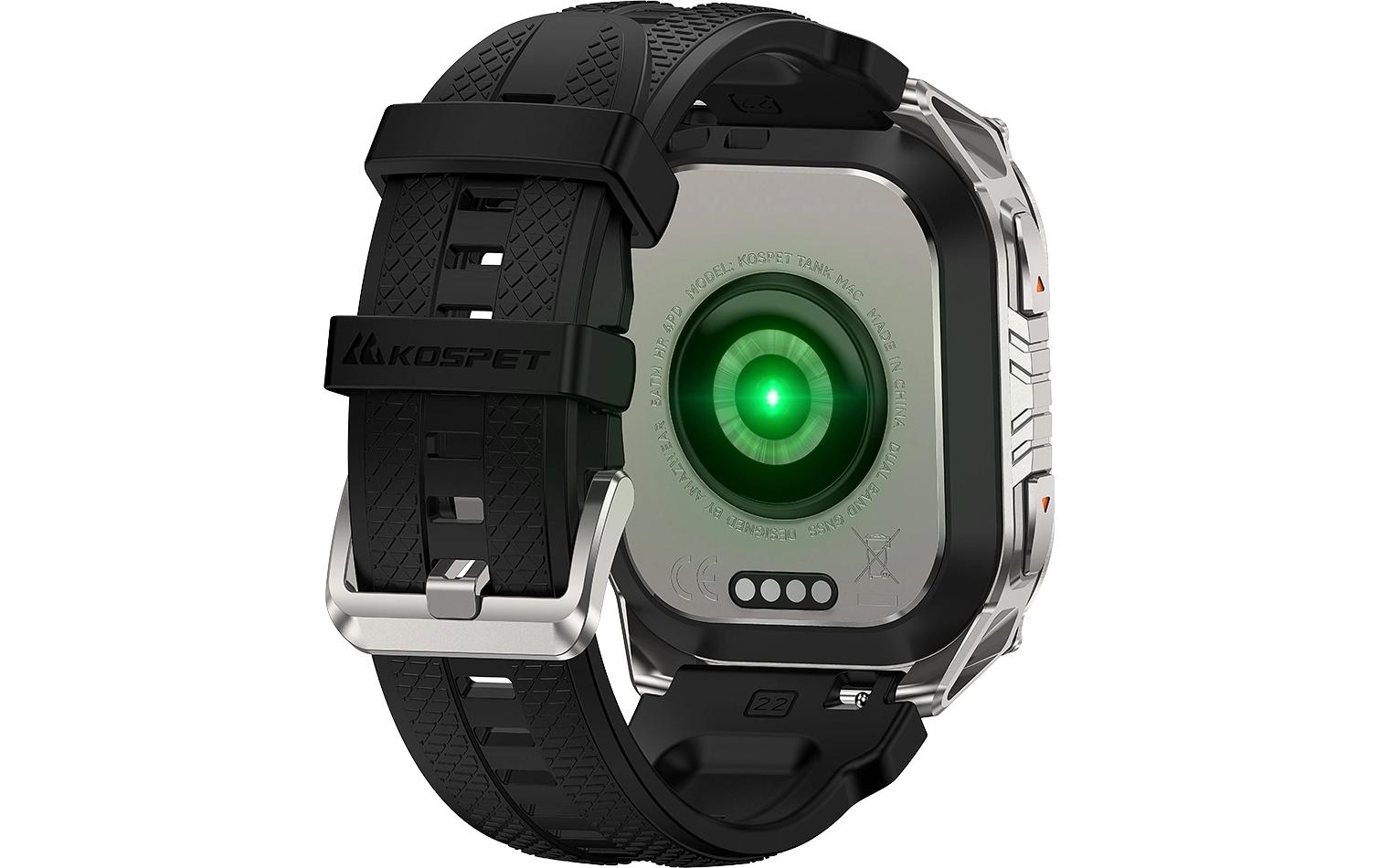 Kospet Tank M4C 50 mm GPS Tank – Edelstahl Silber, 50 m, für Android, iOS