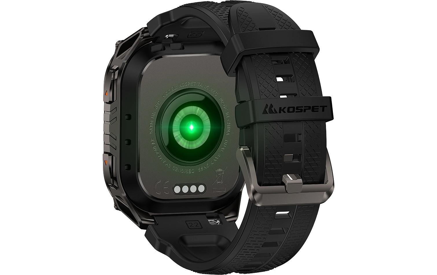 Kospet Tank M4C 50 mm GPS – Edelstahl Schwarz, 50 m, für Android, iOS