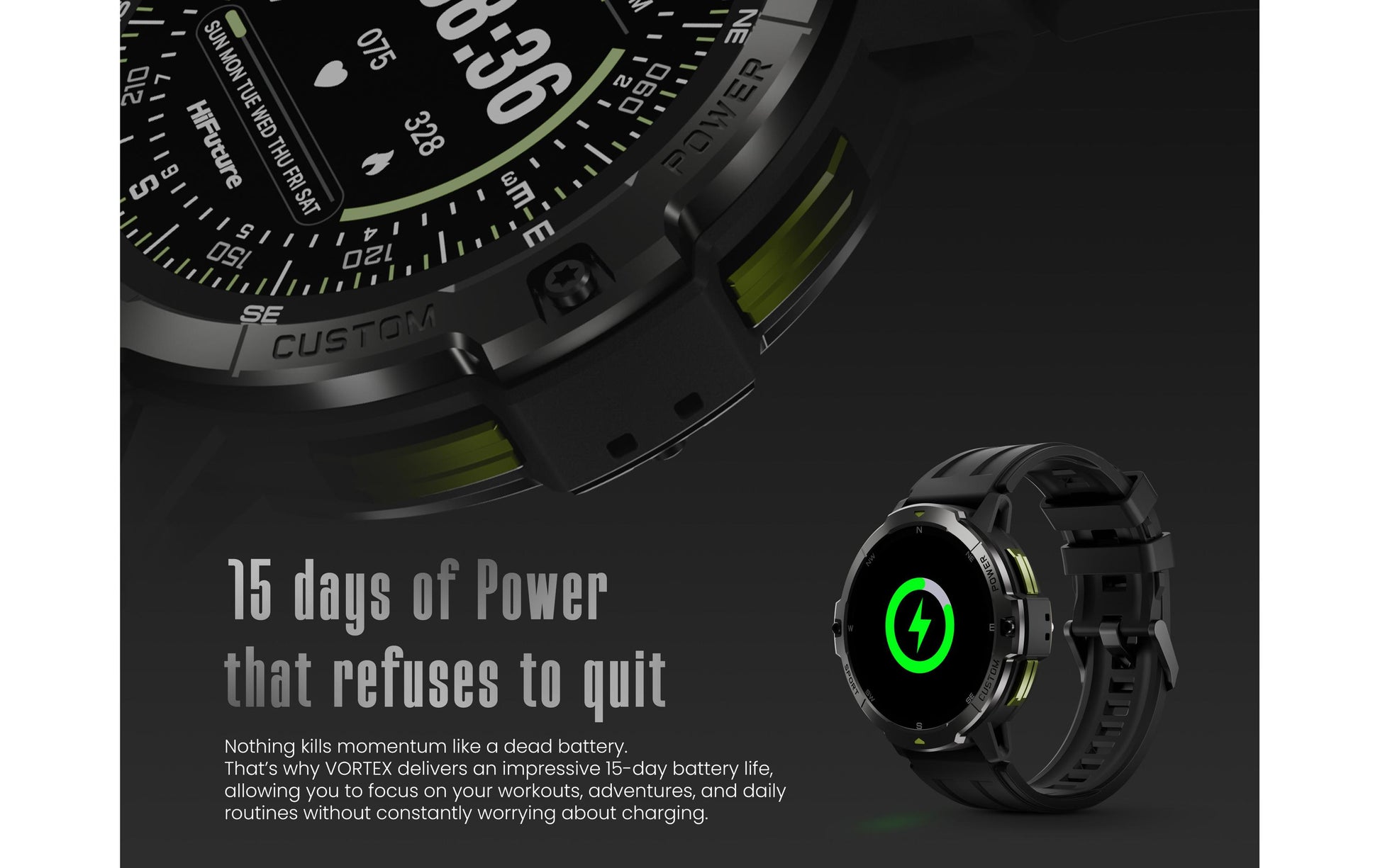 HiFuture Vortex GPS – Schwarz, für Android, iPhone