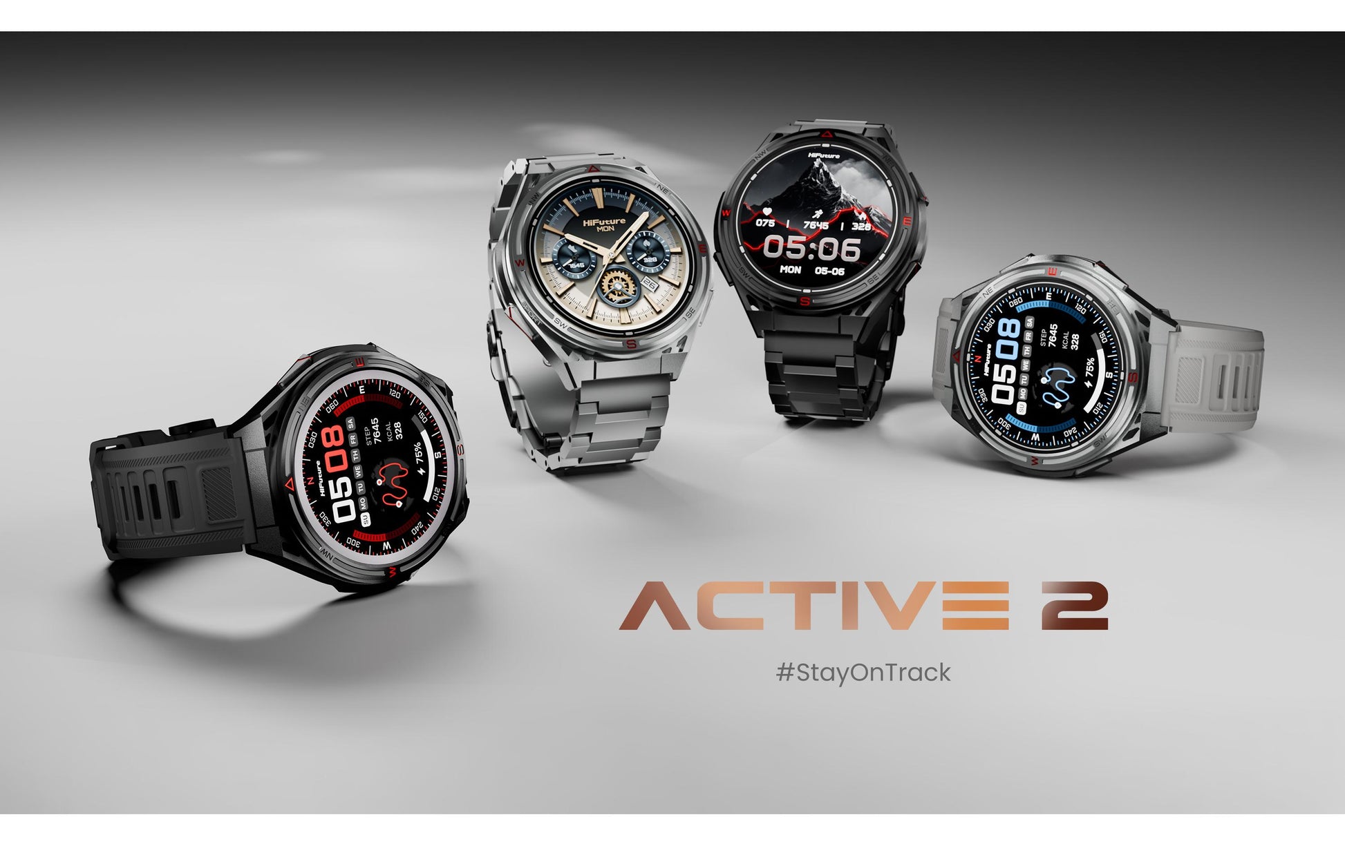 HiFuture Active2 GPS – Schwarz, 50 m, für Android, iPhone