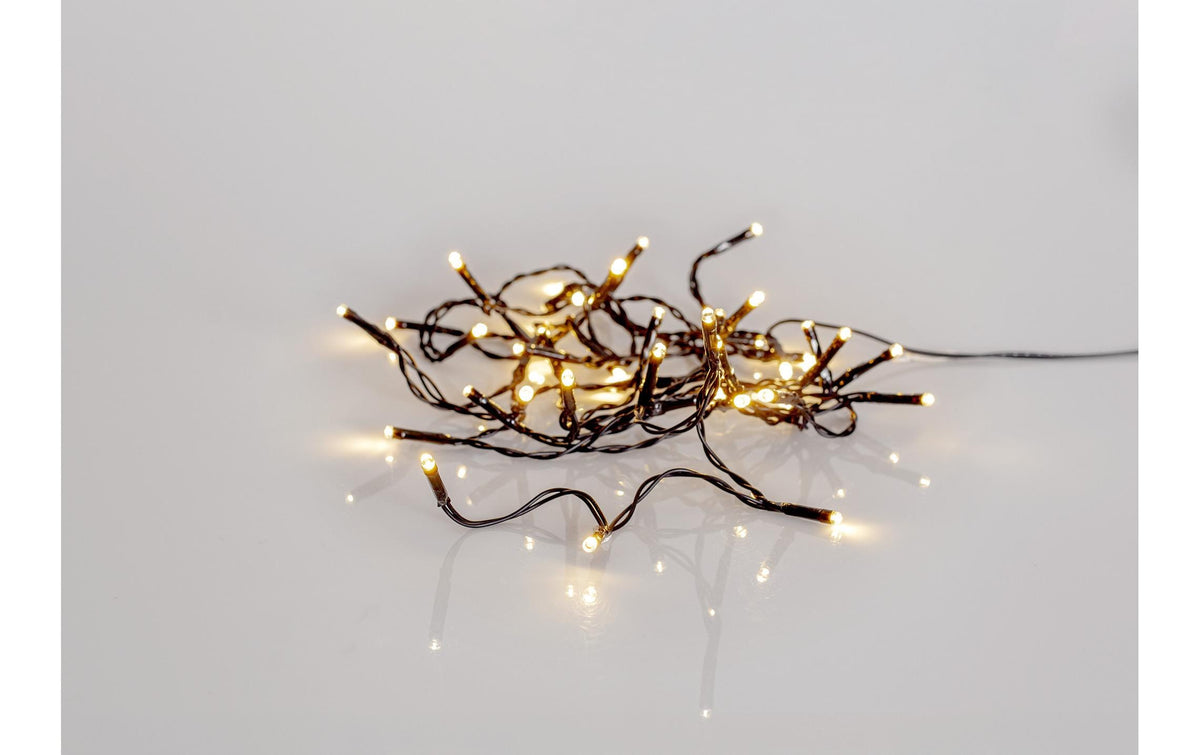 Star Trading Lichterkette – 2,8 m, 40 LEDs, Warmweiss – IP44 – Netzbetrieb – Schwarz
