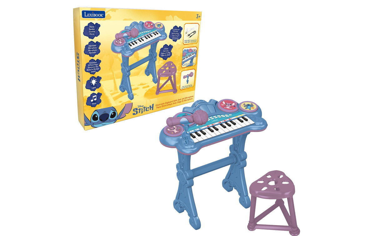 Lexibook Keyboard – Disney Stitch – 41 × 59 × 21 cm – ab 3 Jahren – blau