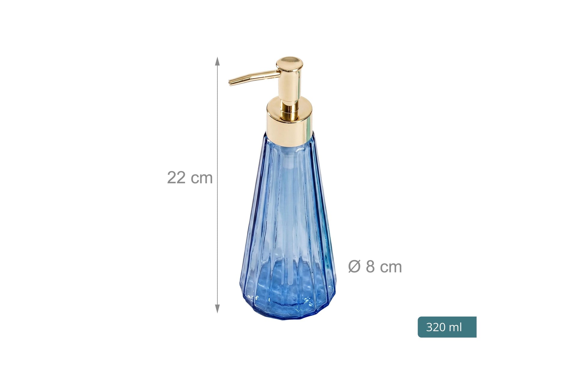 Relaxdays Seifenspender – Glas, Kunststoff, 320 ml