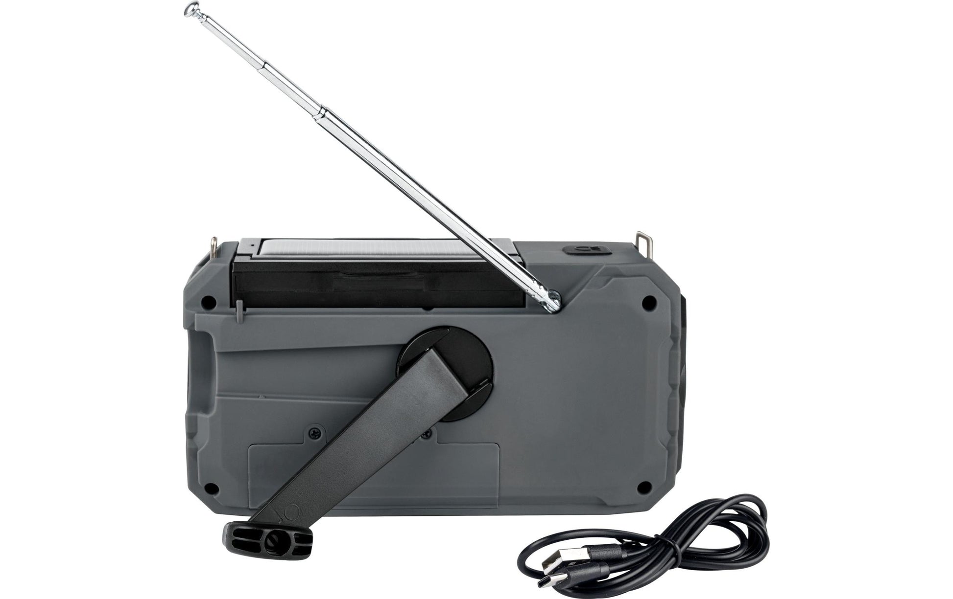 Thomson RT280 – Tragbares Radio, AM/FM, Solarbetrieb, Dynamo, Powerbank, USB-C – Grau