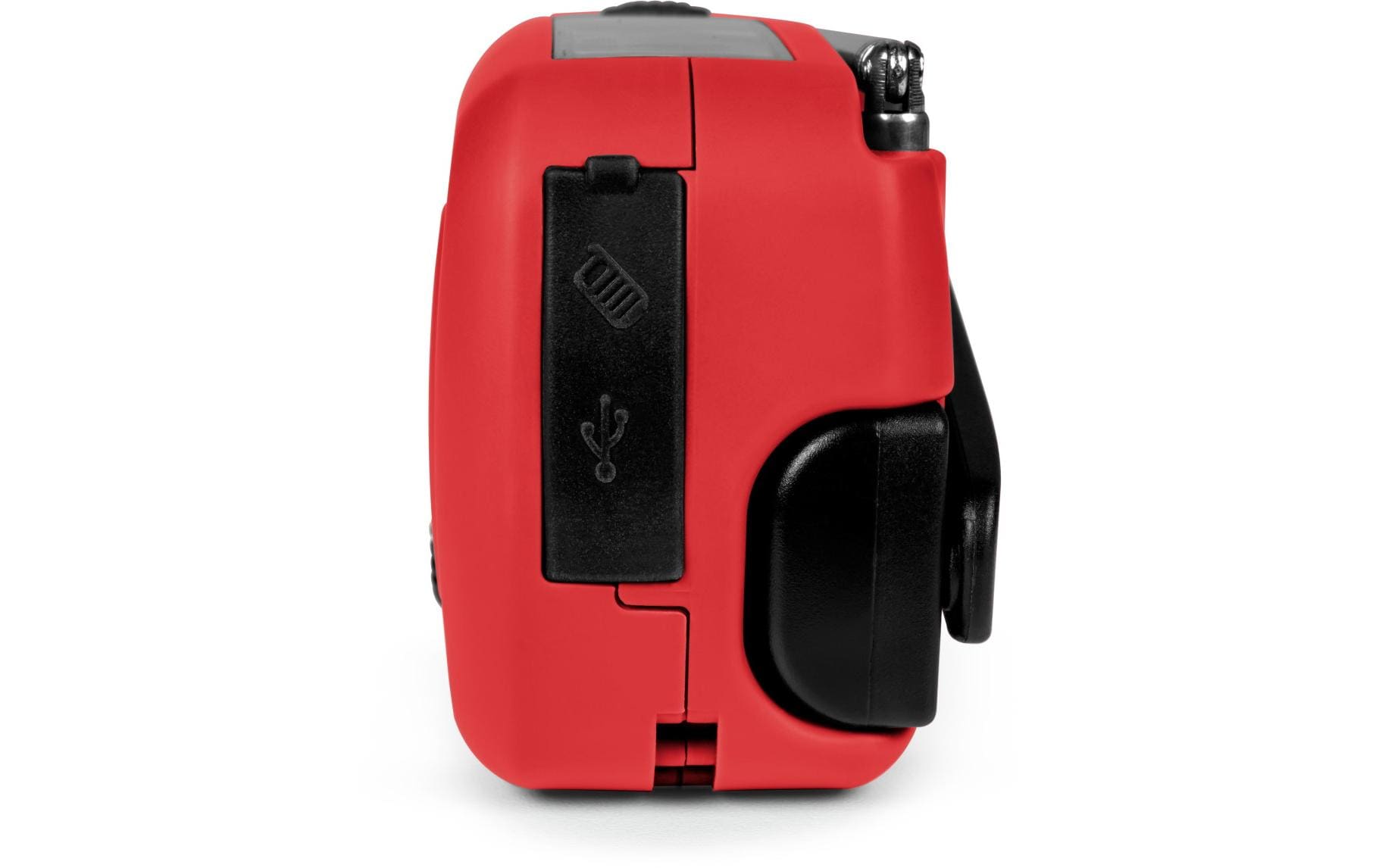 Thomson RT260R – Tragbares Radio, AM/FM, Solar, Dynamo, Powerbank, USB-C, spritz-/staubgeschützt – Rot
