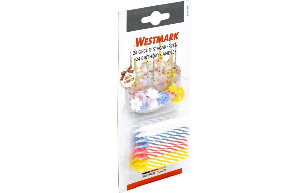 Westmark Geburtstagskerzen – mehrfarbig – 6,5 × 0,5 × 0,5 cm – 24 Stk