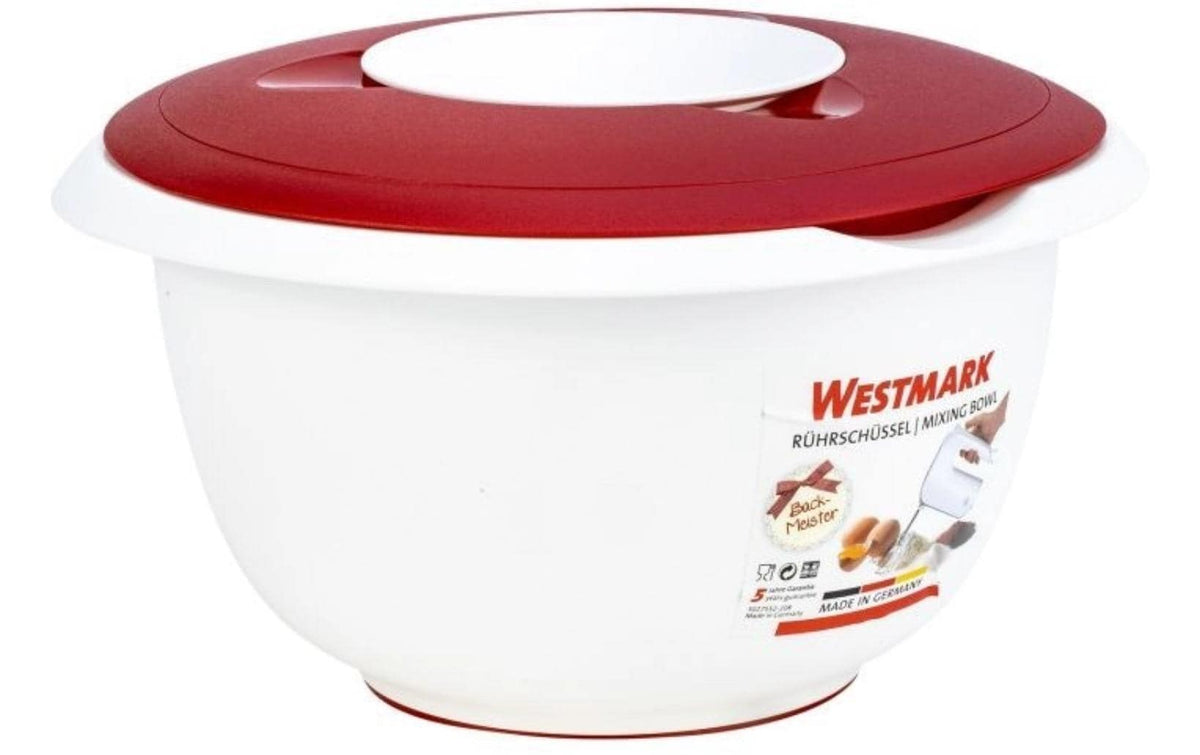 Westmark Rührschüssel 3,5 l, Ø 28,5 × 14,5 cm, Kunststoff, Rot, BPA-frei