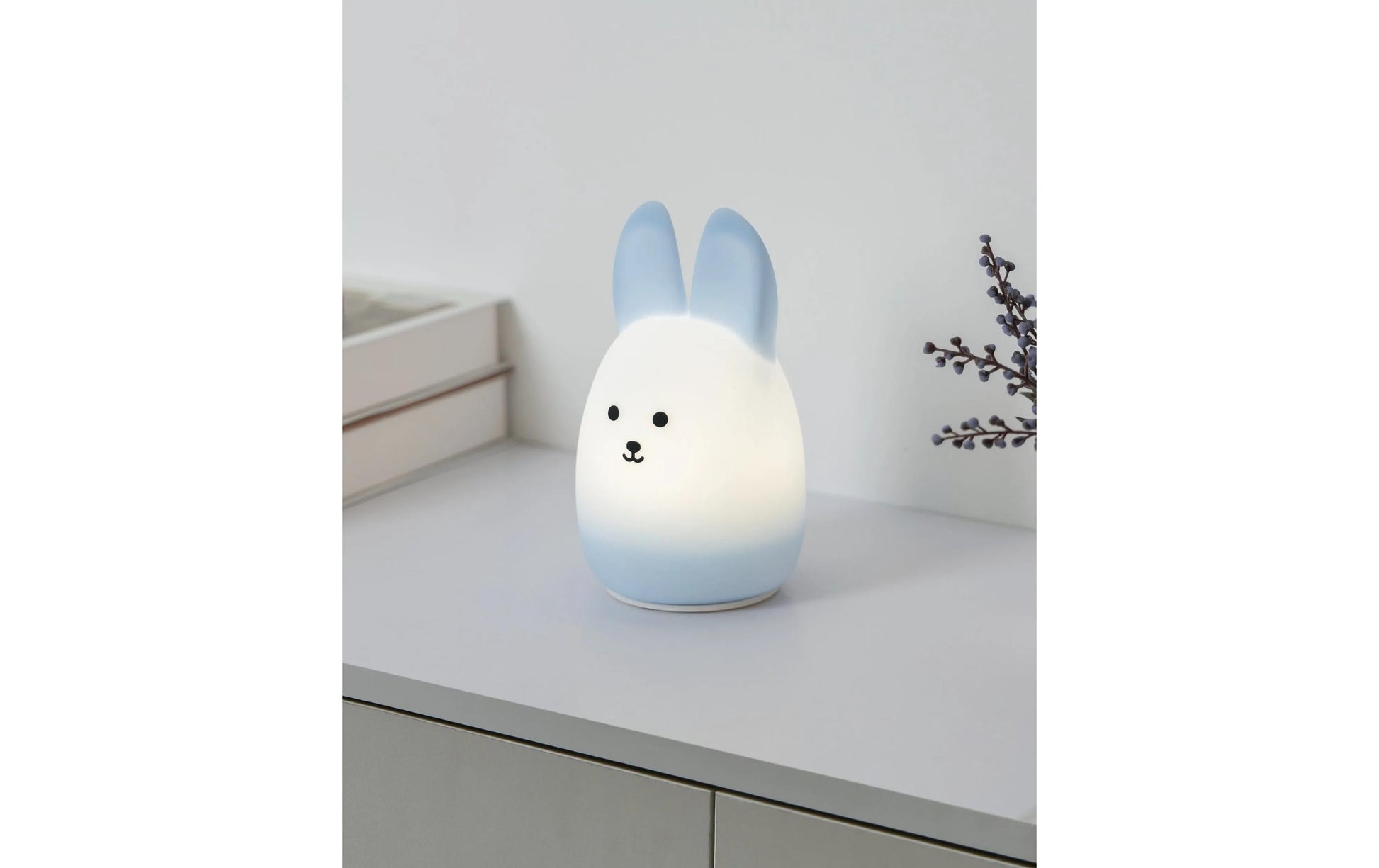 EGLO Nachtlicht – Ø 9 × 15 cm, 65 lm, 5 W, RGBW, 3000 K, blau/orange, Berührungssensor, USB, tragbar