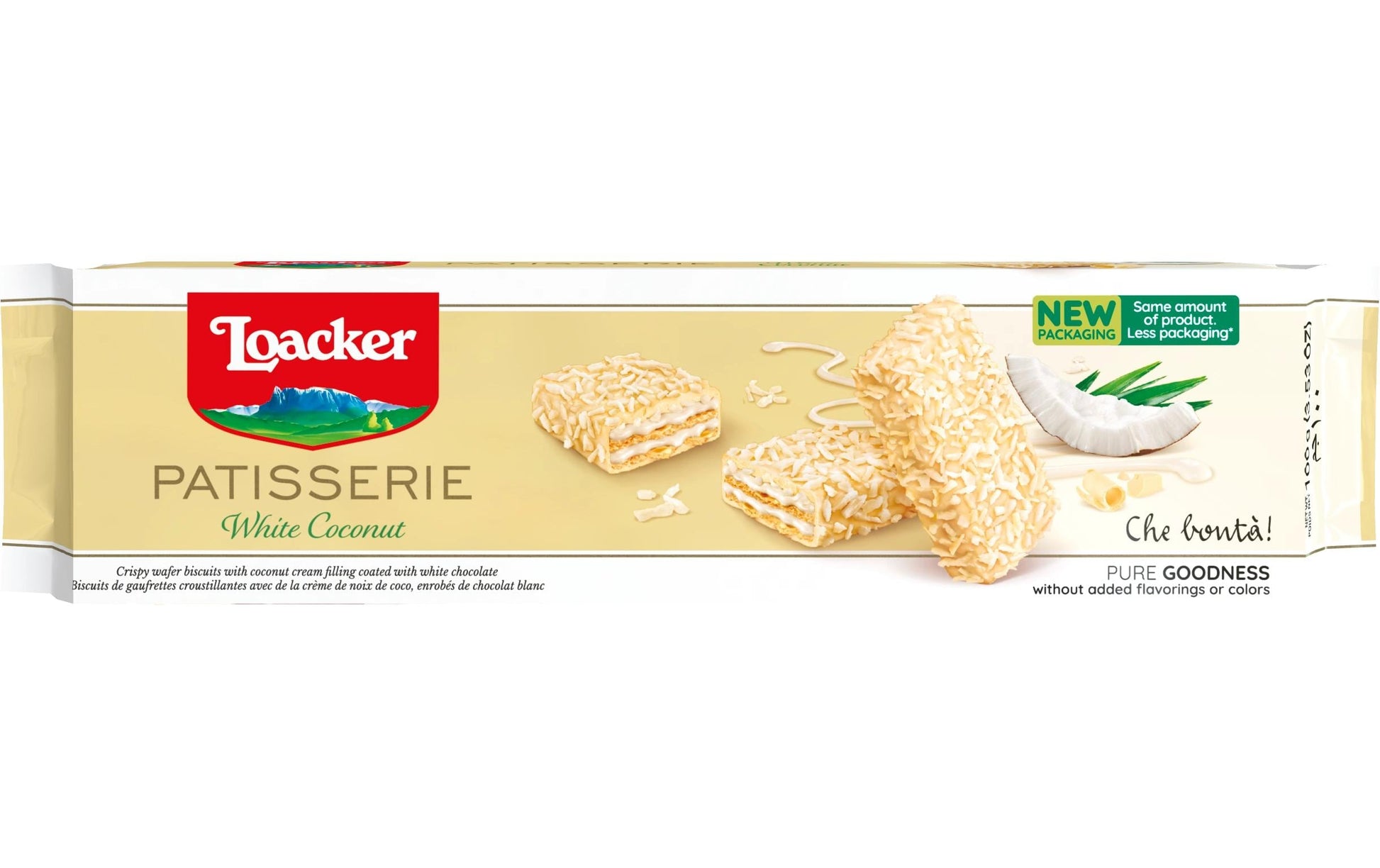 Loacker Gran Pasticceria Waffelgebäck – Kokos & weisse Schokolade – 100 g