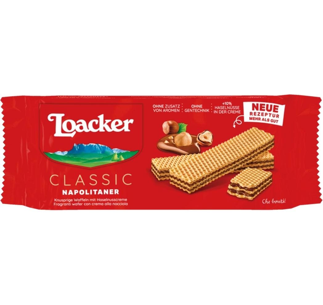 Loacker Napolitaner Waffelgebäck – Haselnuss – 175 g