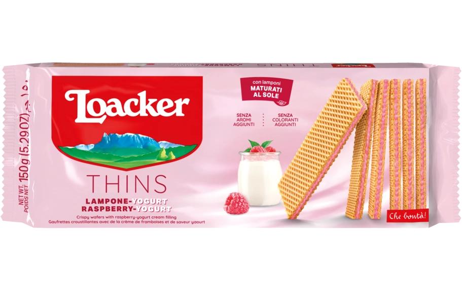 Loacker Waffelgebäck – Himbeer-Joghurt – 150 g