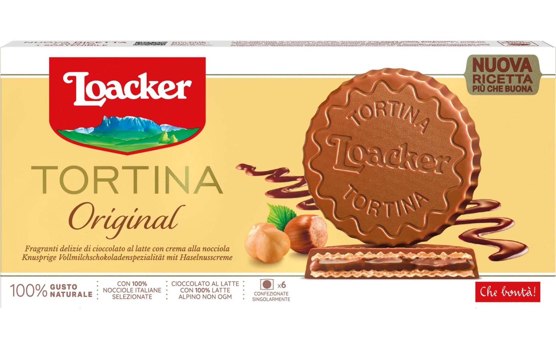 Loacker Tortina Waffelgebäck – Original – 126 g