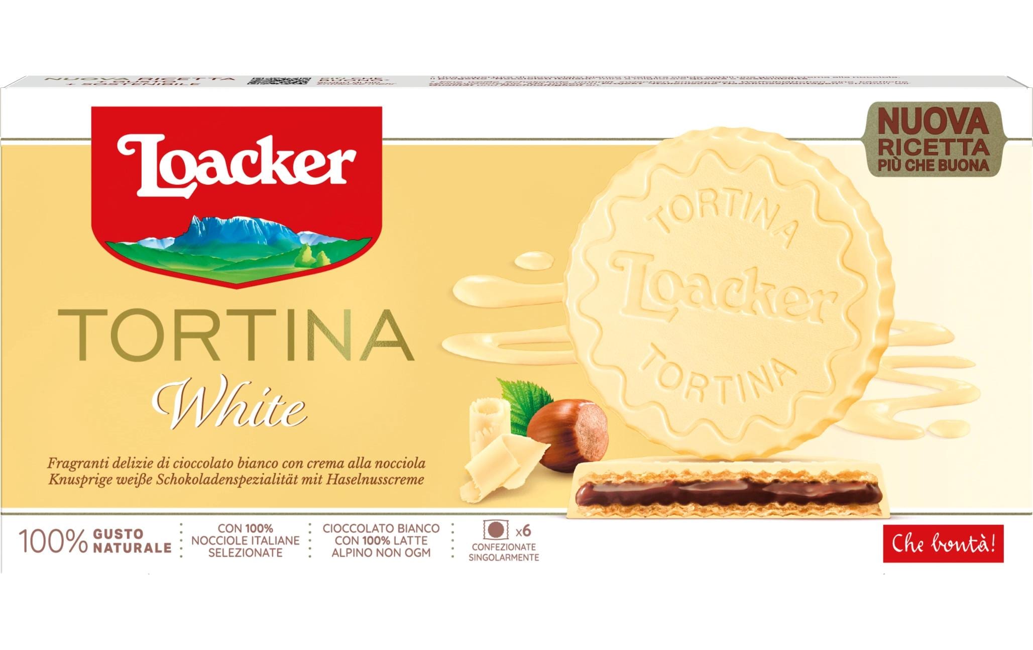 Loacker Tortina Waffelgebäck – Weisse Schokolade – 126 g