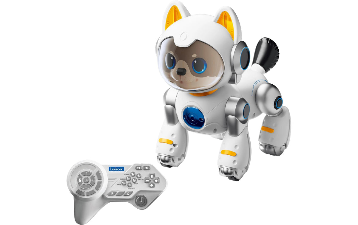 Lexibook Cyber Power Puppy Roboter – Akkubetrieb, Lithium-Ion, Fernbedienung – ab 5 Jahren – weiss