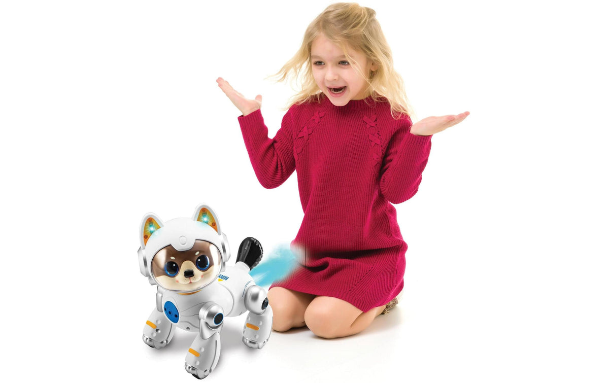 Lexibook Cyber Power Puppy Roboter – Akkubetrieb, Lithium-Ion, Fernbedienung – ab 5 Jahren – weiss