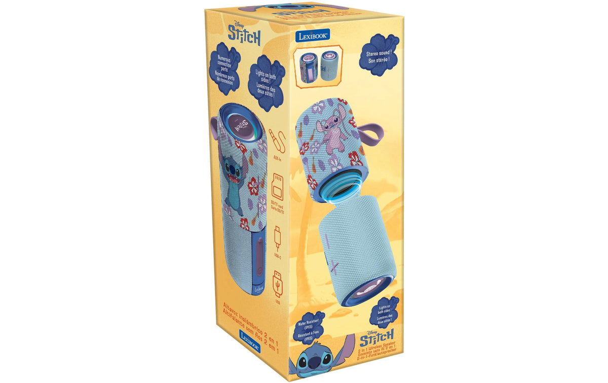 Lexibook DISNEY Stitch 2-in-1 – Bluetooth-Lautsprecher – Blau