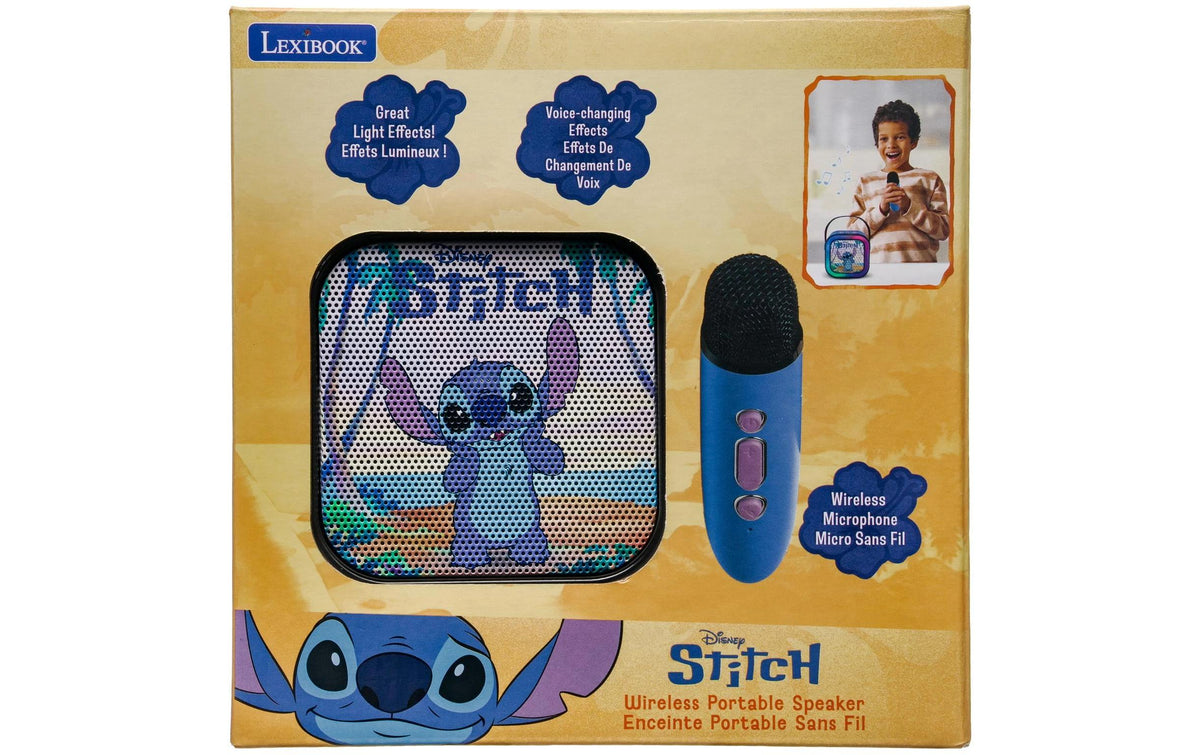 Lexibook Disney Stitch – Party-Lautsprecher – mit kabellosem Mikrofon, Blau