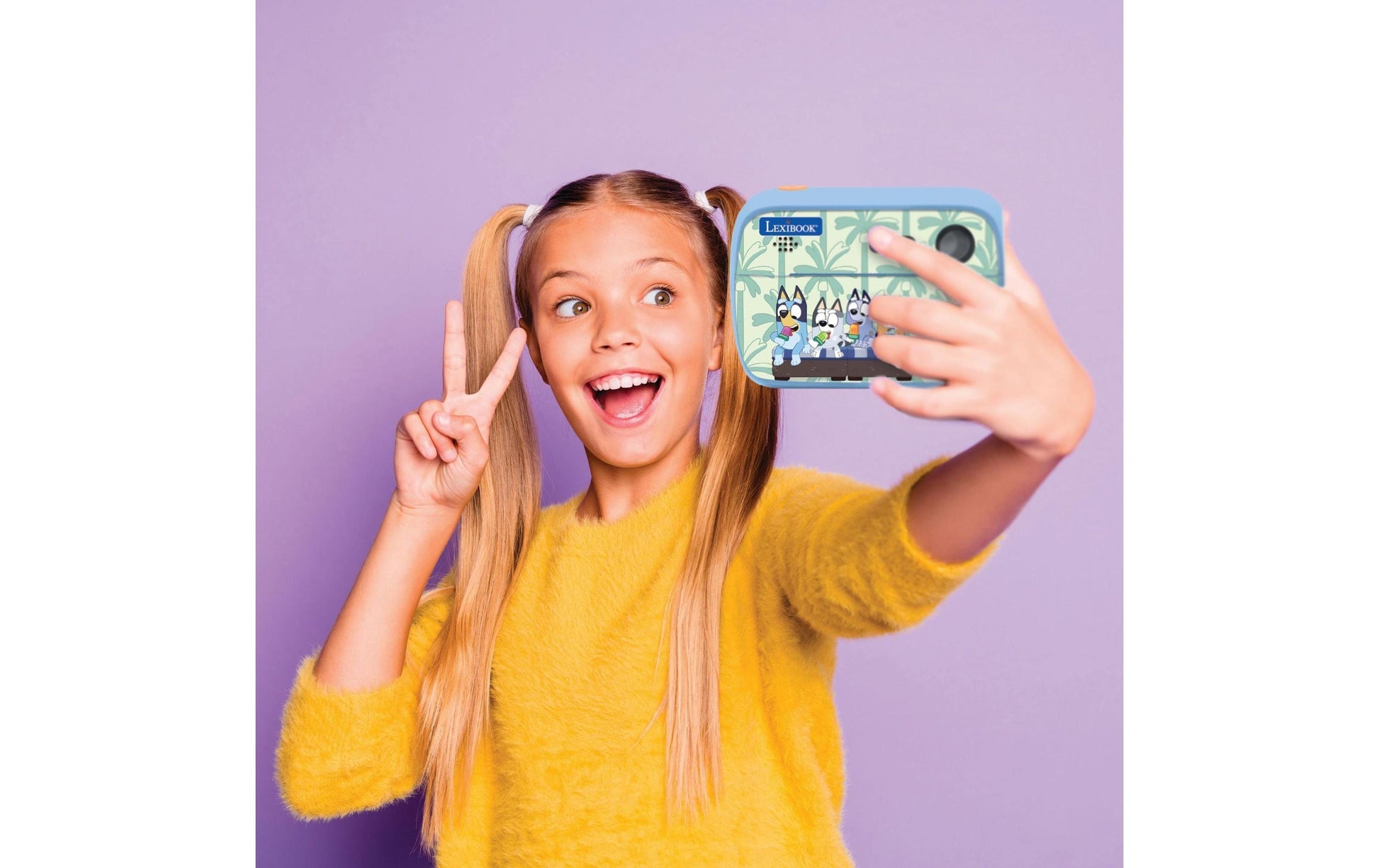 Lexibook BLUEY StarCAM Sofortdrucker – Kartenleser, microSD bis 32 GB, Akkubetrieb/USB, hellblau