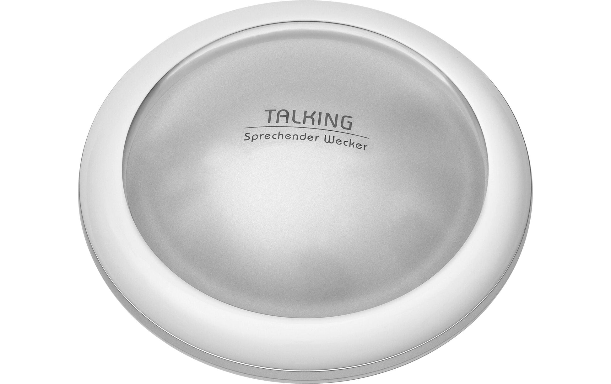 TFA-Dostmann TFA Dostmann TALK 2 Digitalwecker – Funk, Snooze, 6,8 × 12,6 × 12,6 cm, Silber