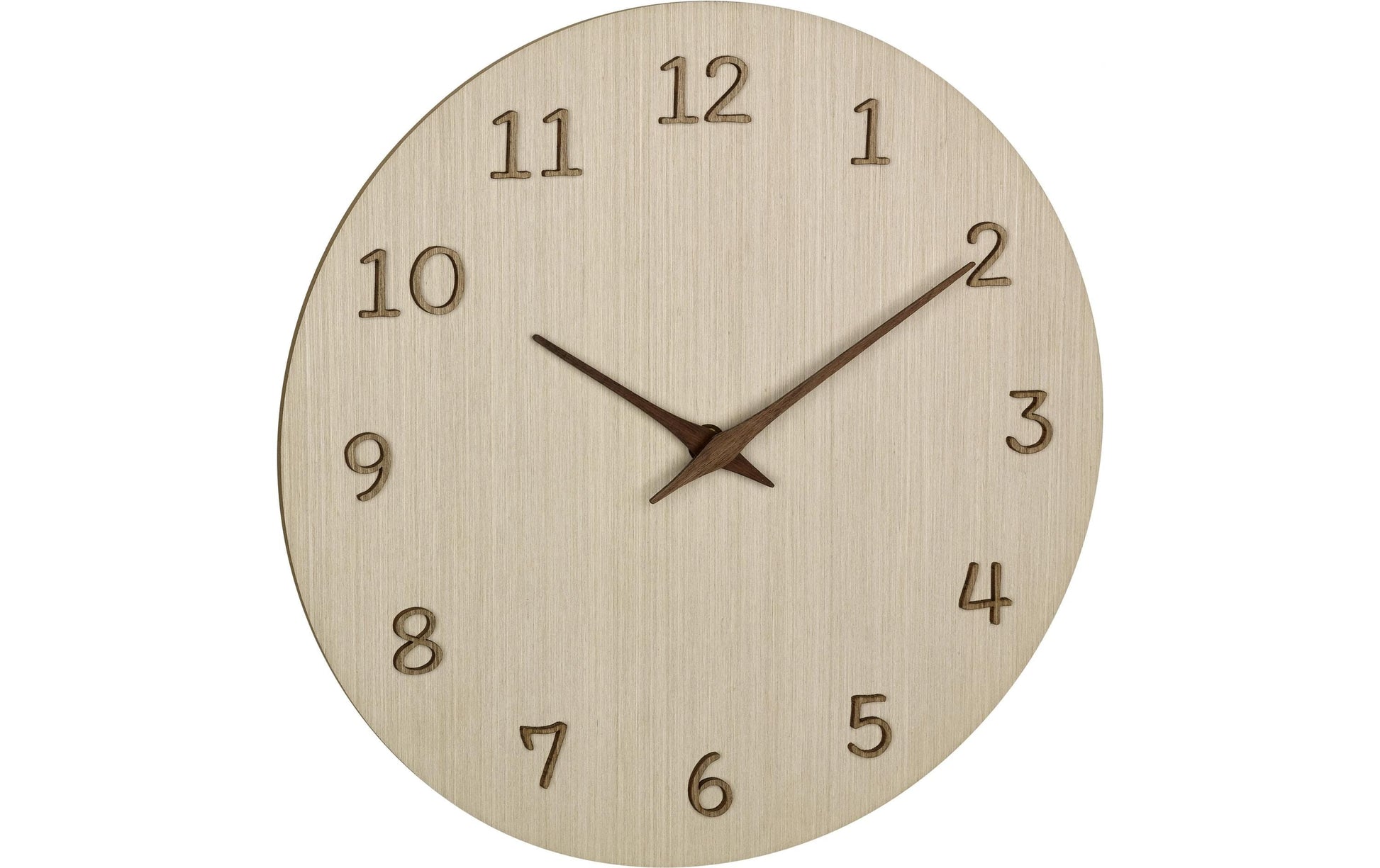 TFA-Dostmann TFA Dostmann Wanduhr – Analog, Ø 29,8 cm, Braun, Holz