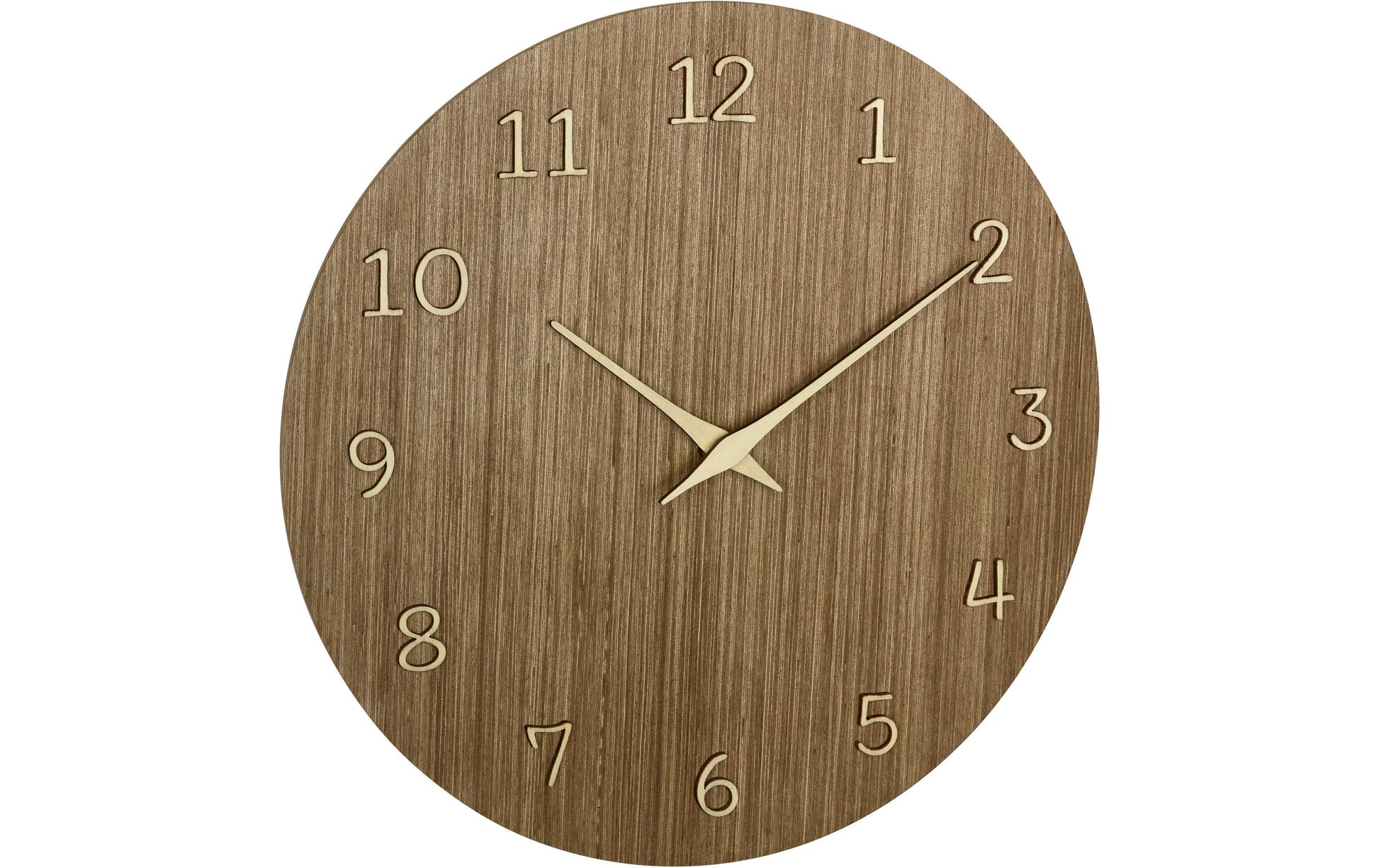 TFA-Dostmann TFA Dostmann Wanduhr – Analog, Ø 29,8 cm, Hellbraun, Holz