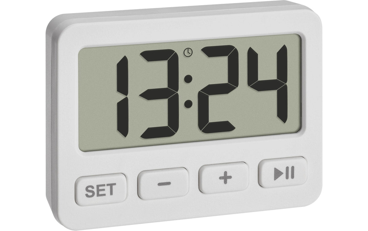 TFA-Dostmann TFA Dostmann Digitalwecker – Timer, 5,5 × 4 × 1,5 cm, weiss
