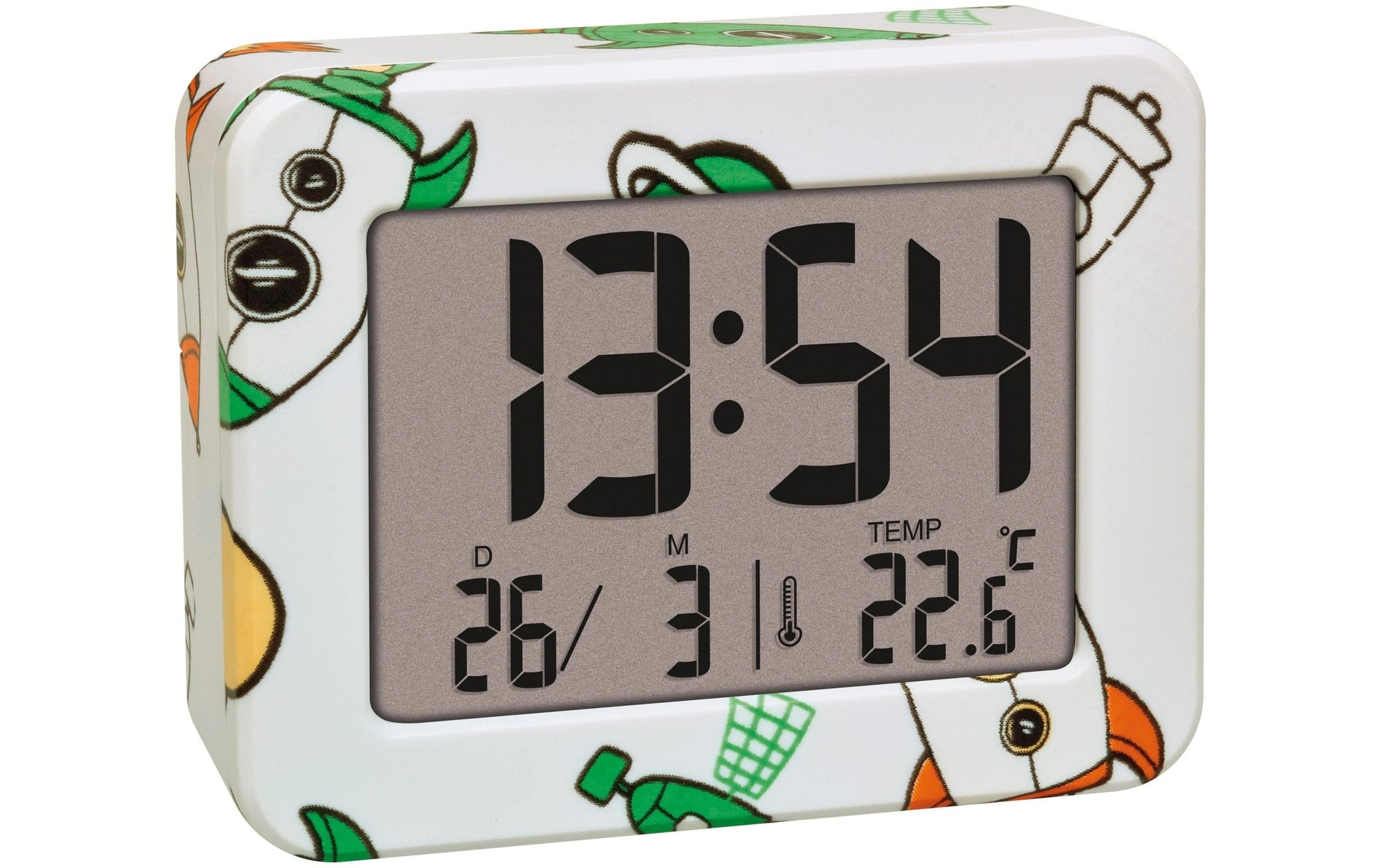 TFA-Dostmann TFA Dostmann Digitalwecker – Thermometer, 2,5 × 5,6 × 7,2 cm, mehrfarbig