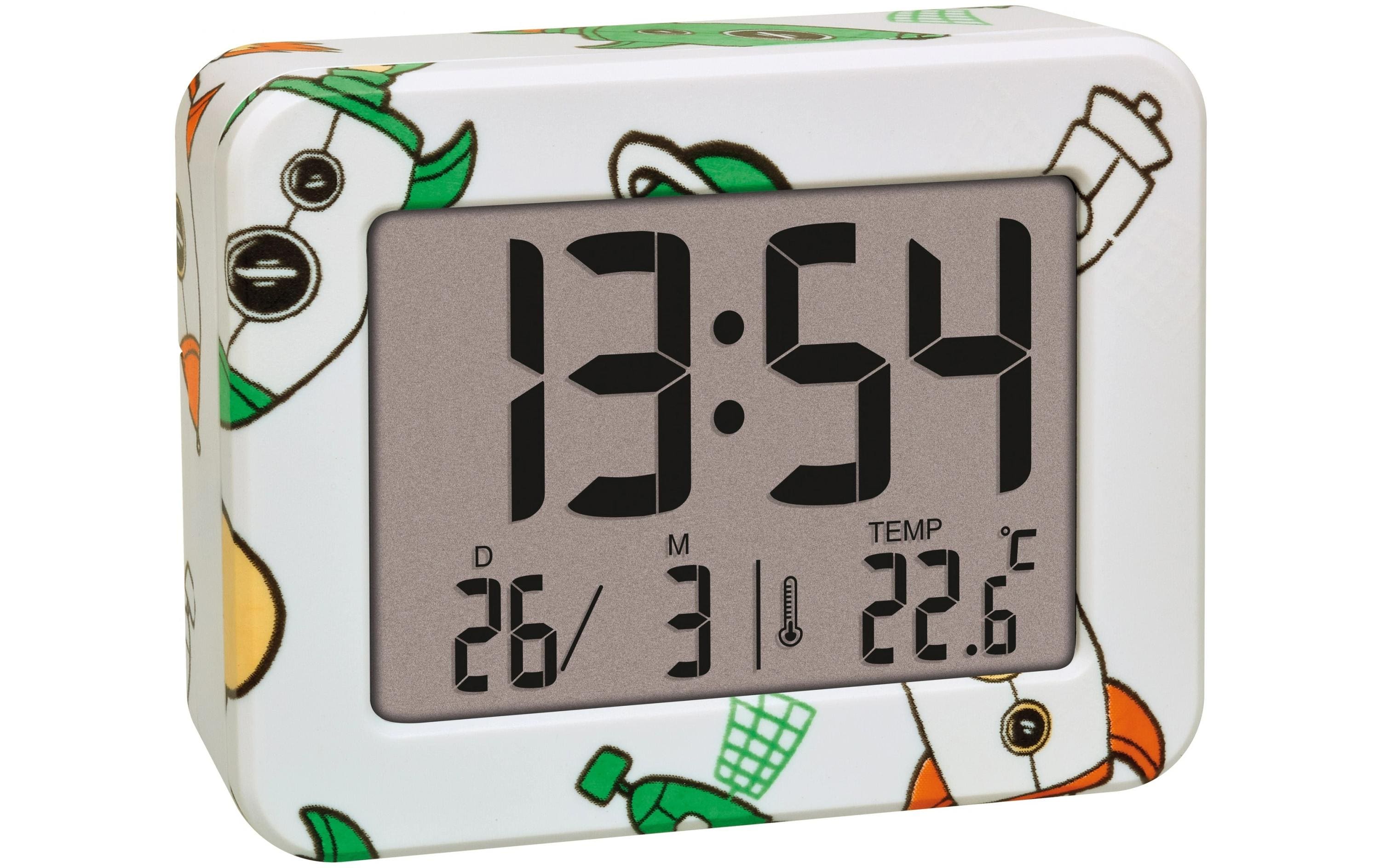 TFA-Dostmann TFA Dostmann Digitalwecker – Thermometer, 2,5 × 5,6 × 7,2 cm, mehrfarbig
