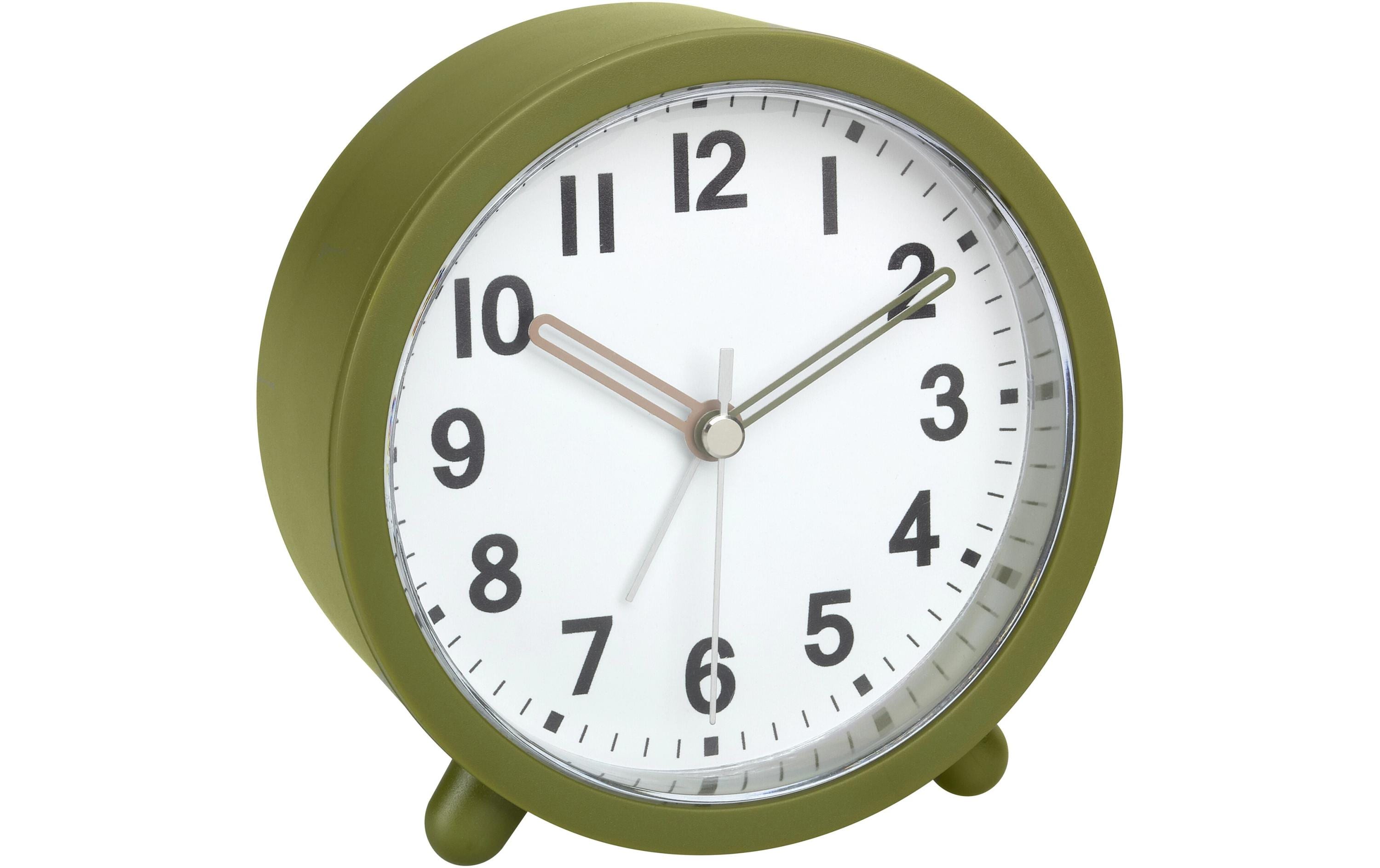 TFA-Dostmann TFA Dostmann Wecker – Analog, Schlummerfunktion, Licht, Ø 11 cm, Olivgrün, Glas/Kunststoff