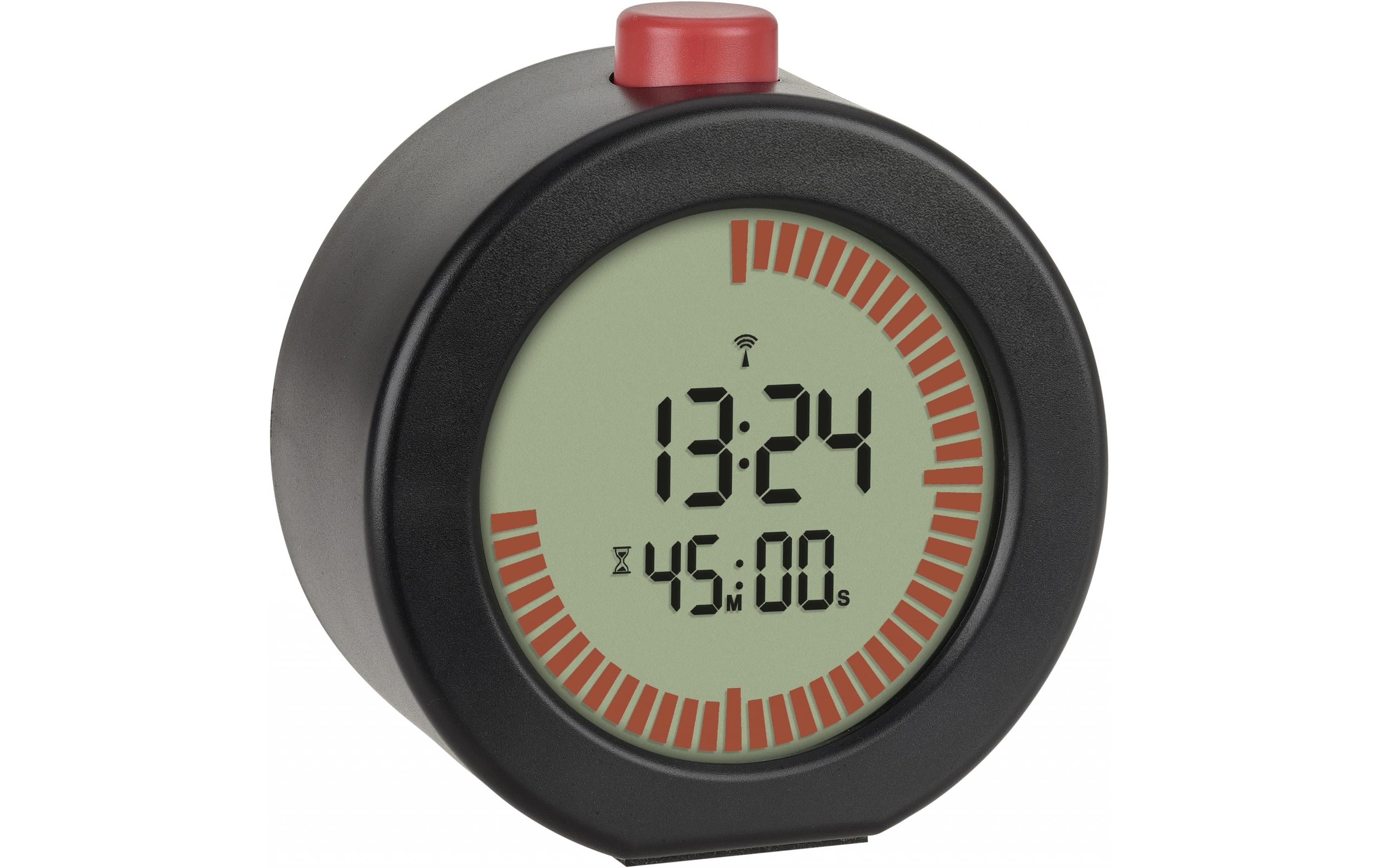 TFA-Dostmann TFA Dostmann Digitalwecker – Funk, Timer, 4,7 × 6,4 cm, Rot/Schwarz