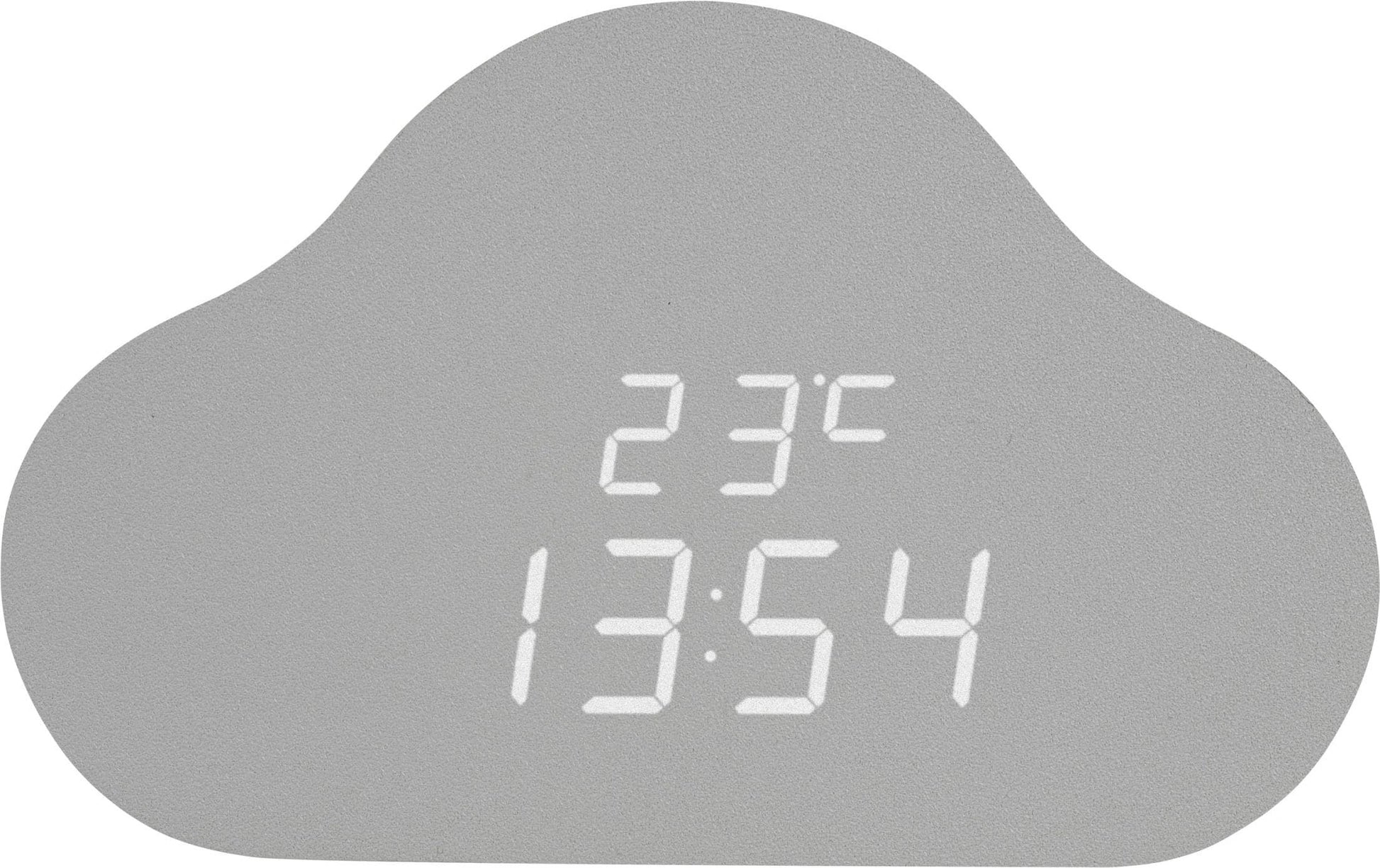 TFA-Dostmann TFA Dostmann CLOCCO CLOUD Digitalwecker – Digital, Thermometer, USB, 4,3 × 10,3 × 16,4 cm, grau