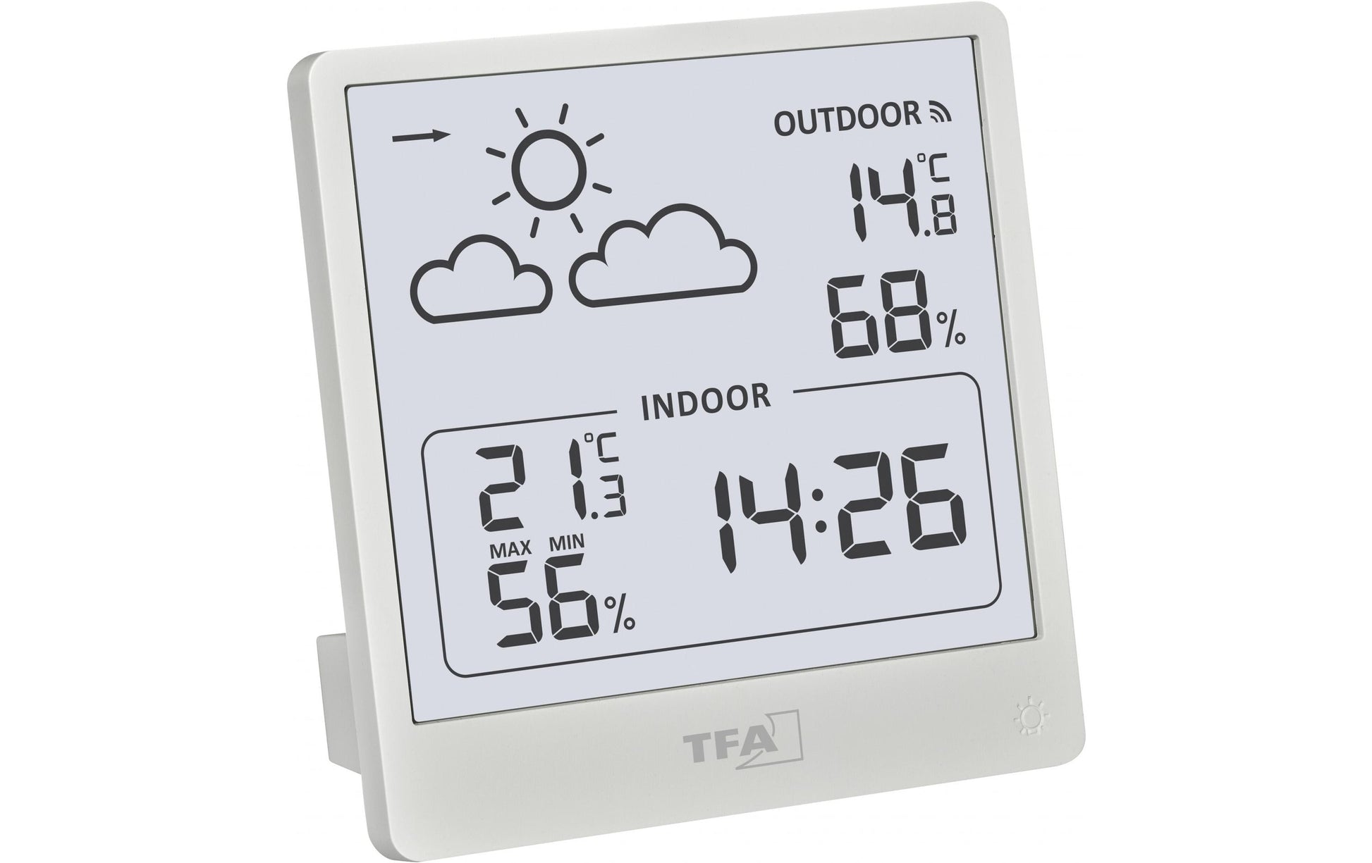 TFA-Dostmann TFA Dostmann CLEO – Wetterstation, Funk, innen/außen, Hygrometer – Weiss