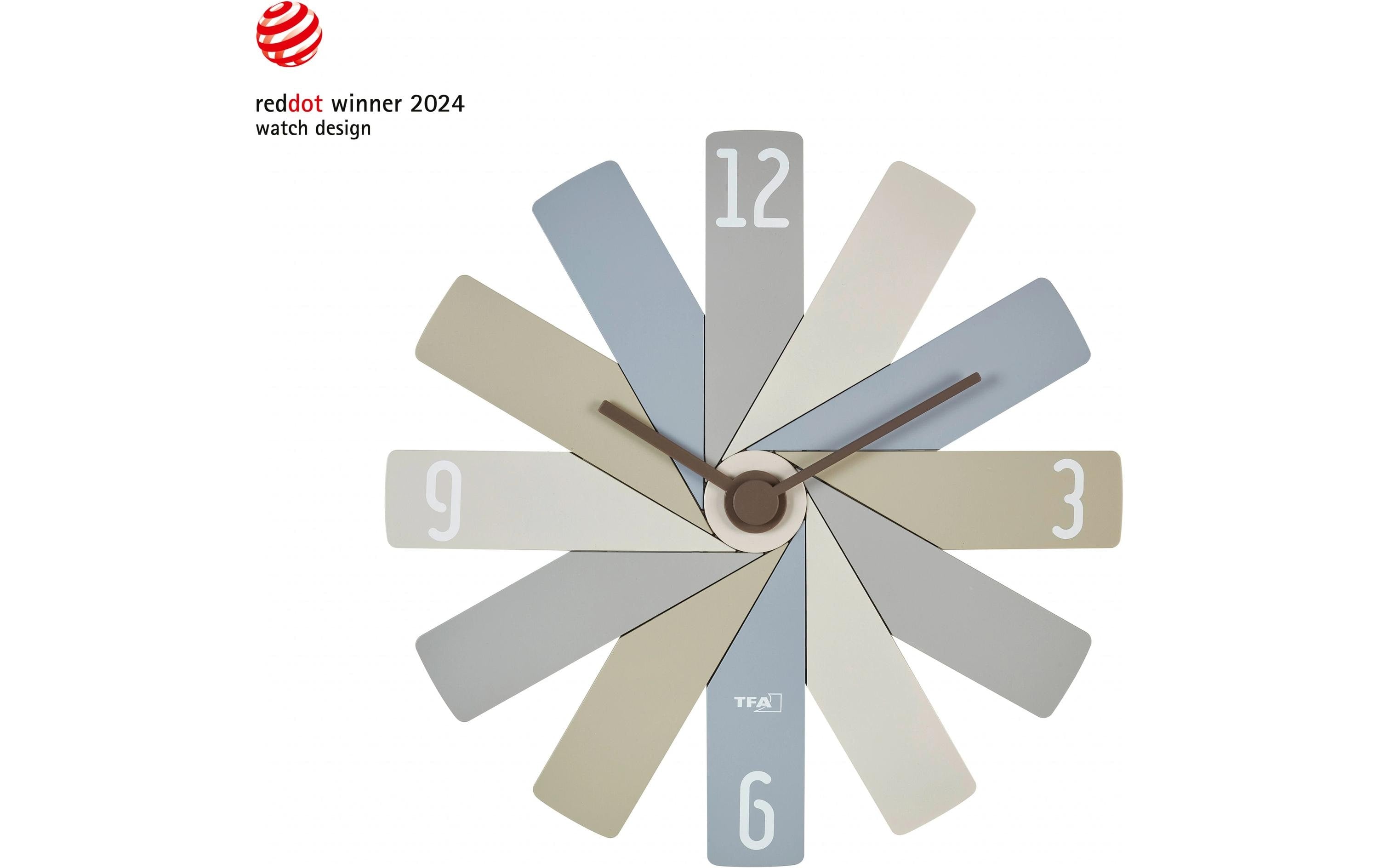 TFA-Dostmann TFA Dostmann CLOCK IN THE BOX Wanduhr – Analog, lautlos, Ø 40 cm, Grau, Kunststoff