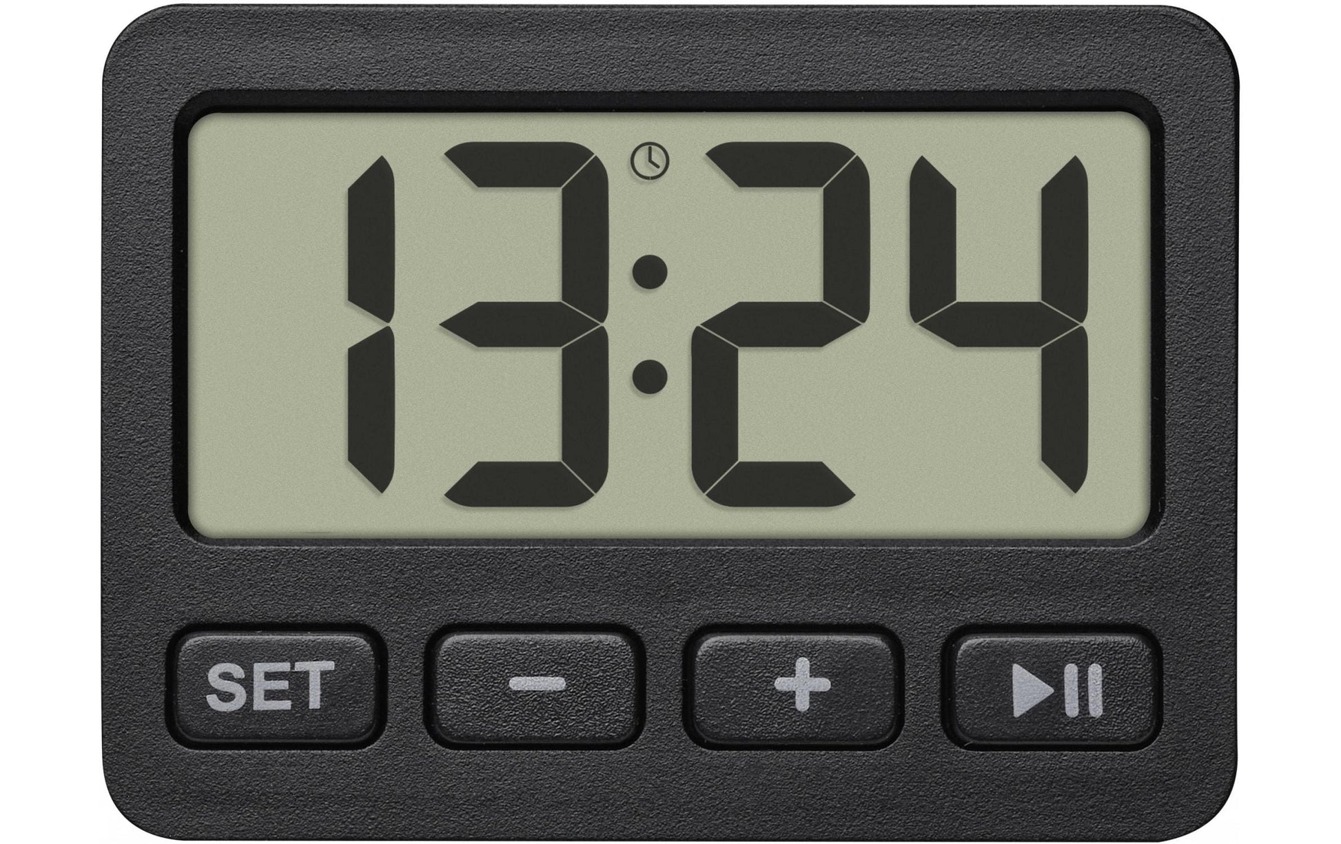 TFA-Dostmann TFA Dostmann Digitalwecker – Schlummerfunktion, Timer, 5,5 × 4 × 1,5 cm, Schwarz, Kunststoff