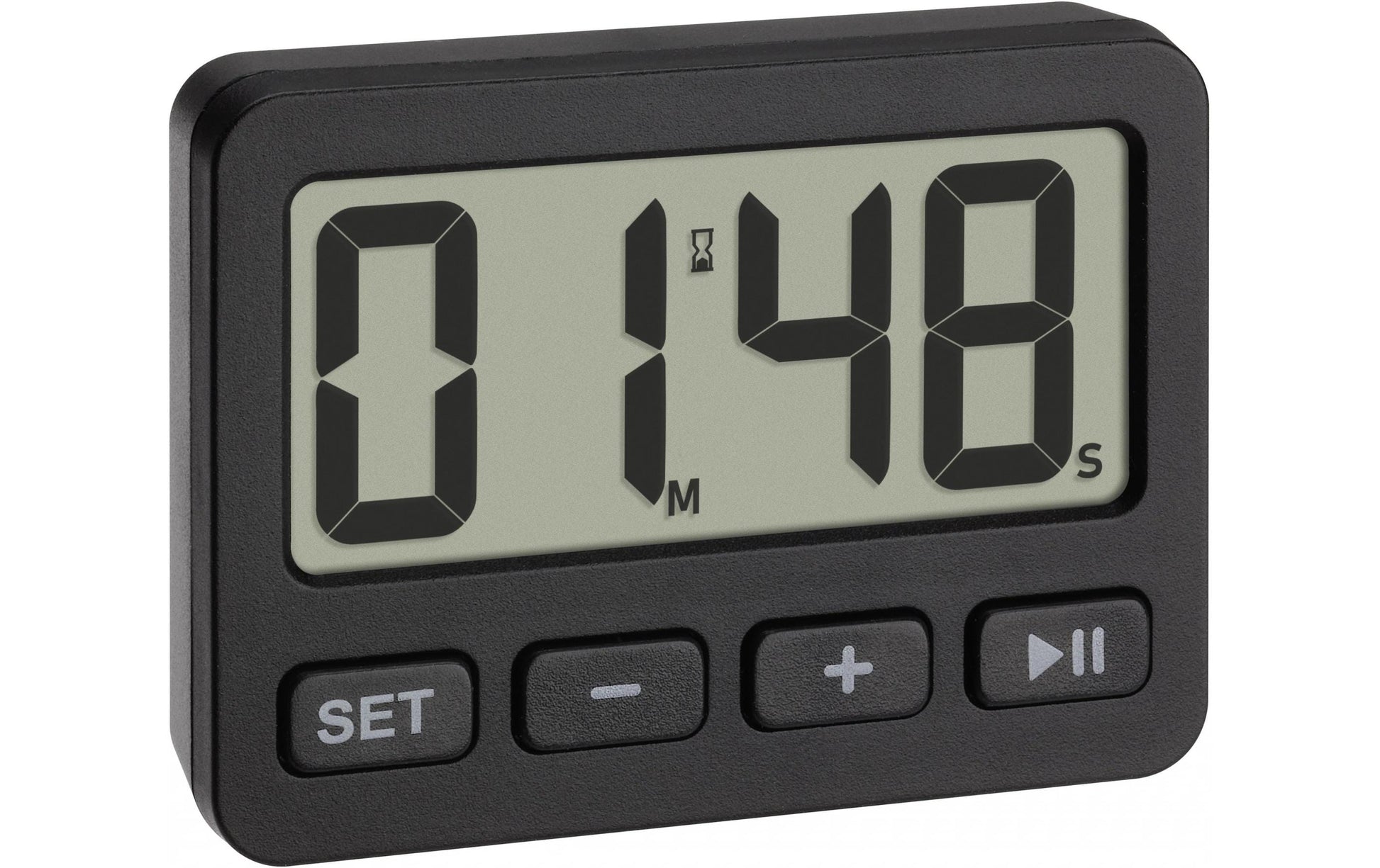 TFA-Dostmann TFA Dostmann Digitalwecker – Schlummerfunktion, Timer, 5,5 × 4 × 1,5 cm, Schwarz, Kunststoff