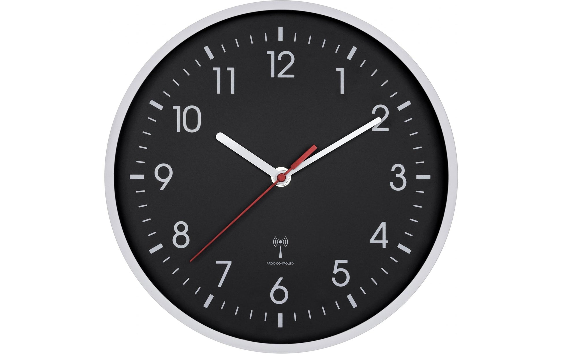 TFA-Dostmann TFA Dostmann Wanduhr – Funk, analog, Ø 24,5 cm, schwarz, Kunststoff