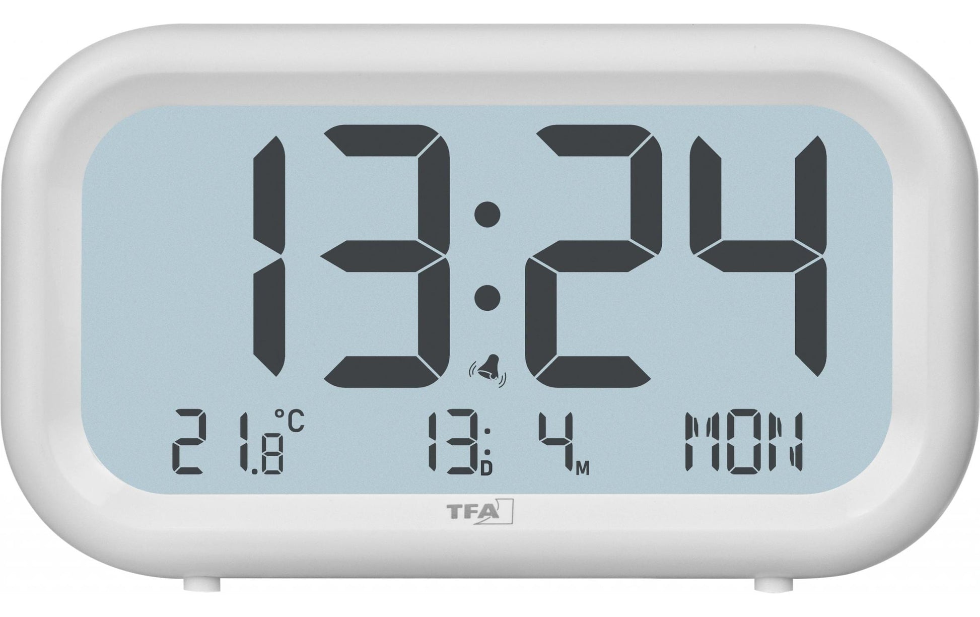 TFA-Dostmann TFA Dostmann NOCTA Digitalwecker – Snooze, Thermometer, 11,5 × 6,6 × 3,1 cm, Weiss