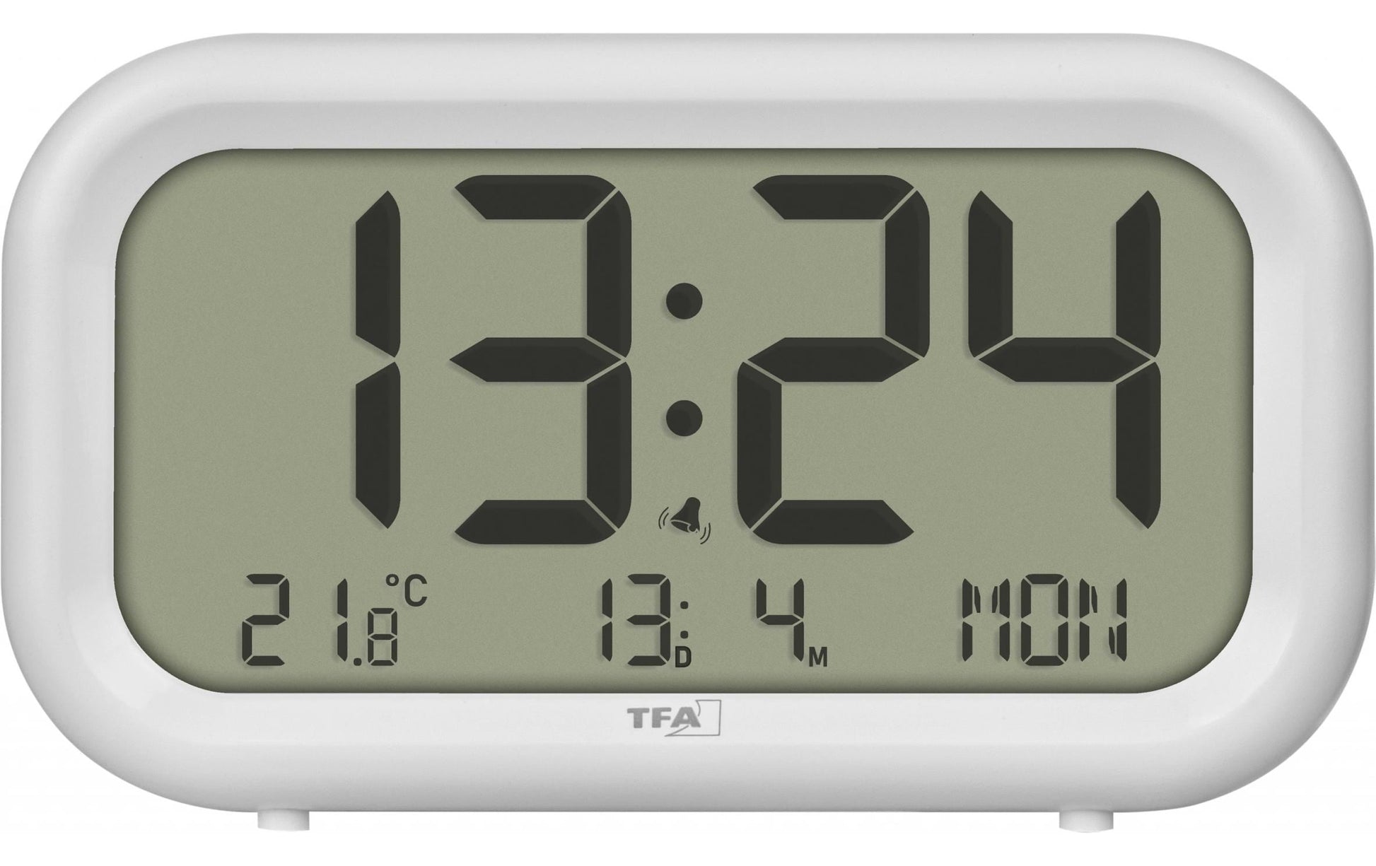 TFA-Dostmann TFA Dostmann NOCTA Digitalwecker – Snooze, Thermometer, 11,5 × 6,6 × 3,1 cm, Weiss