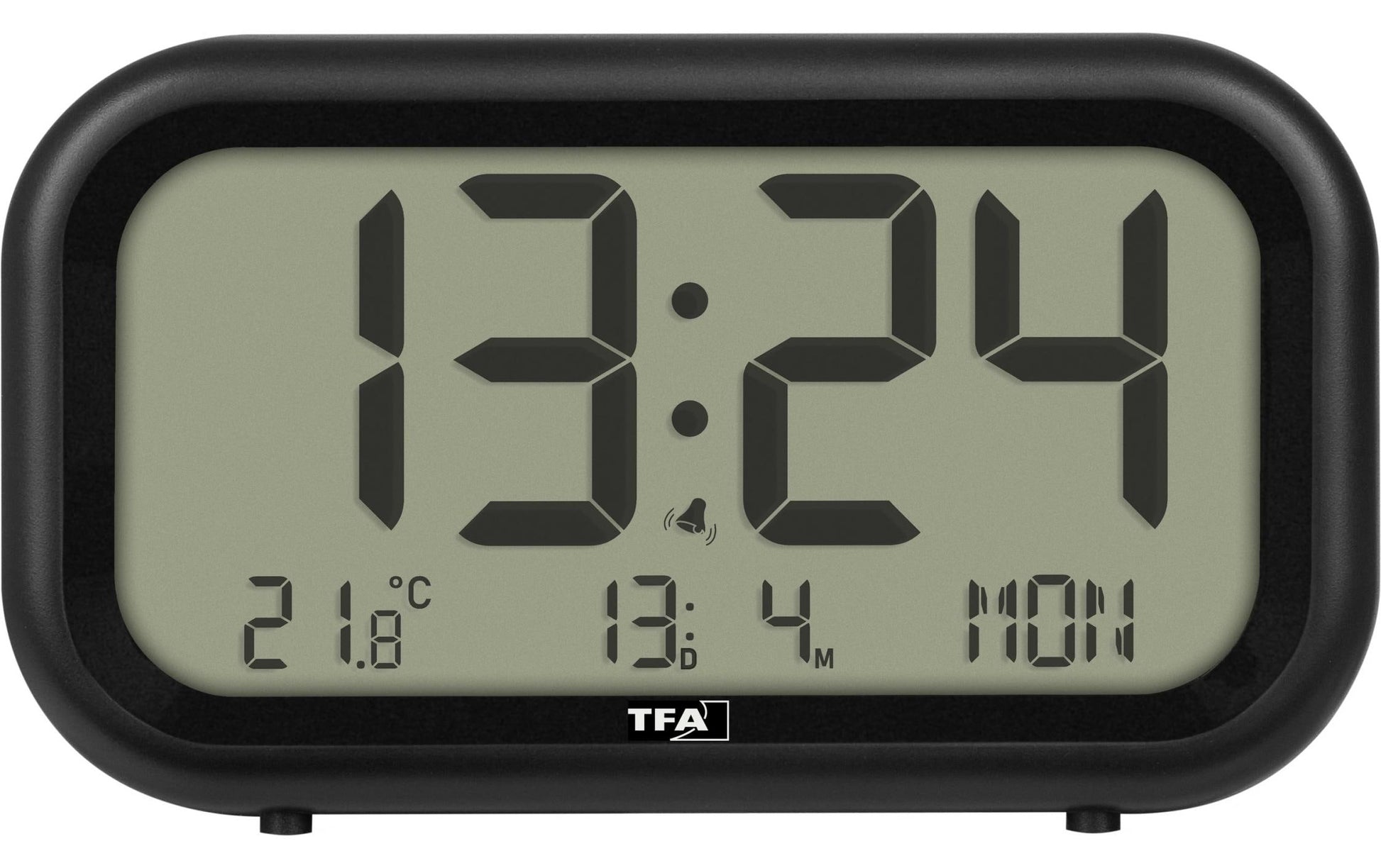 TFA-Dostmann TFA Dostmann NOCTA Digitalwecker – Snooze, Thermometer, Datum & Hintergrundbeleuchtung, Schwarz