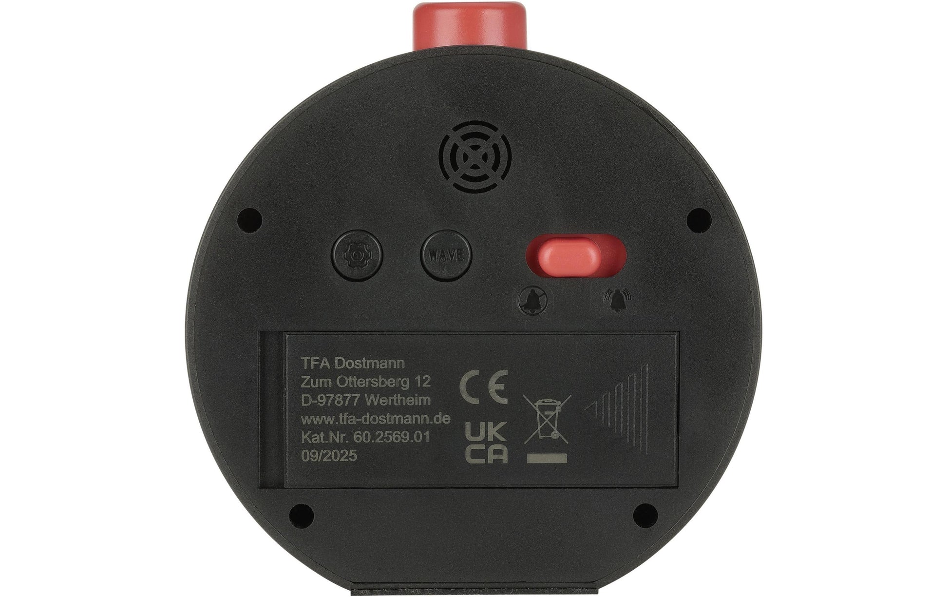 TFA-Dostmann TFA Dostmann Digitalwecker – Funk, Timer, 4,7 × 6,4 cm, Rot/Schwarz