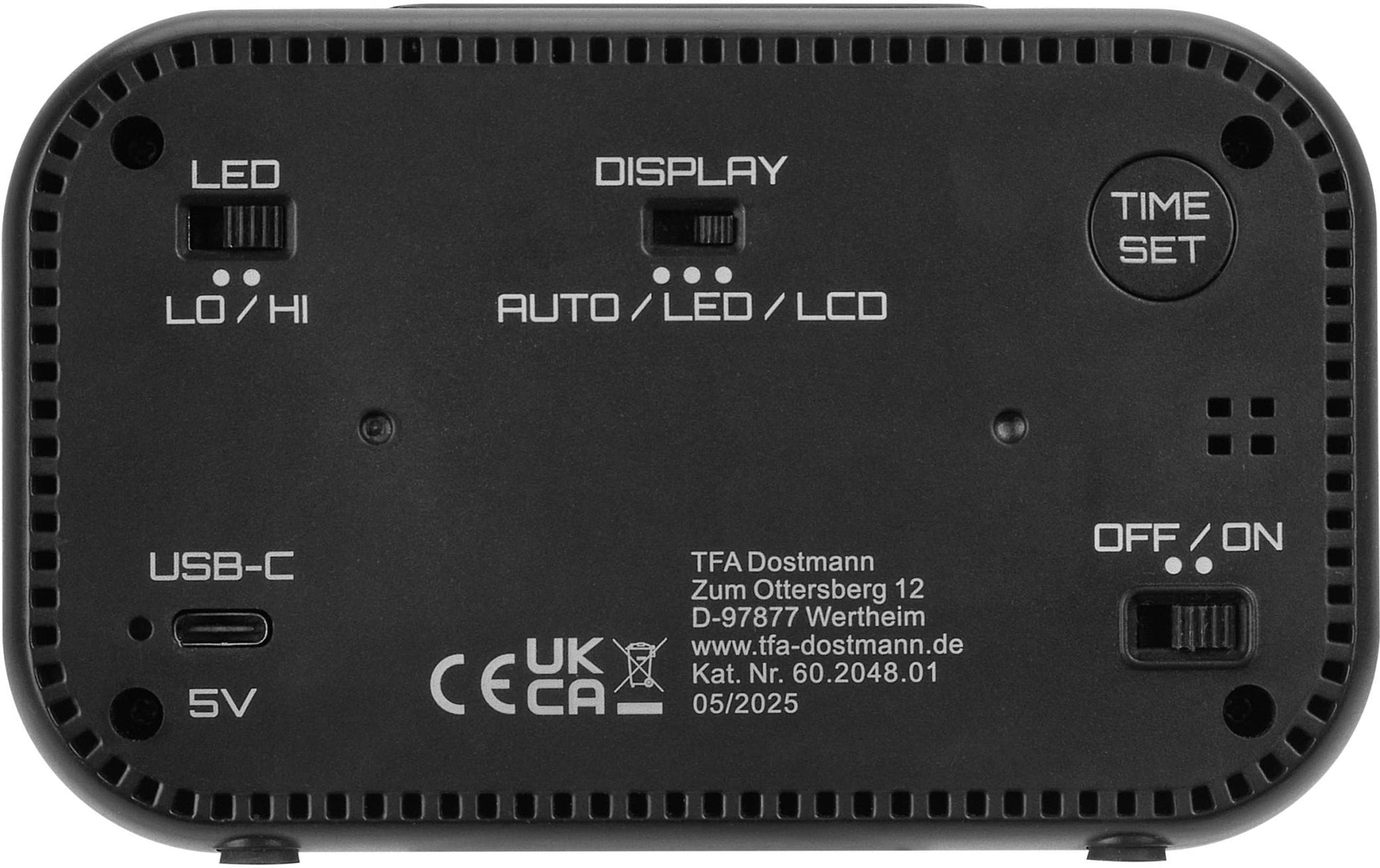 TFA-Dostmann TFA Dostmann BINGO Digitalwecker – USB, 4,1 × 8,1 × 13,2 cm, schwarz