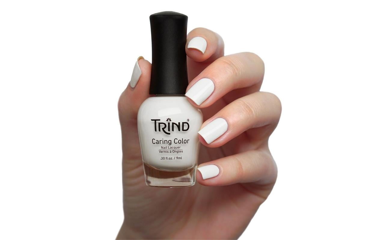 Trind Nagellack Caring Color CC292 Virgin Snow – glänzend, schimmernd – 9 ml – weiss