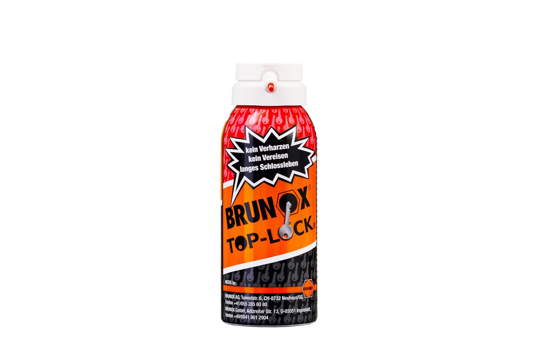 BRUNOX Schliesszylinder-Spray 100 ml – für Schliesszylinder, Fensterbeschläge, Türscharniere usw. – Top-Loc